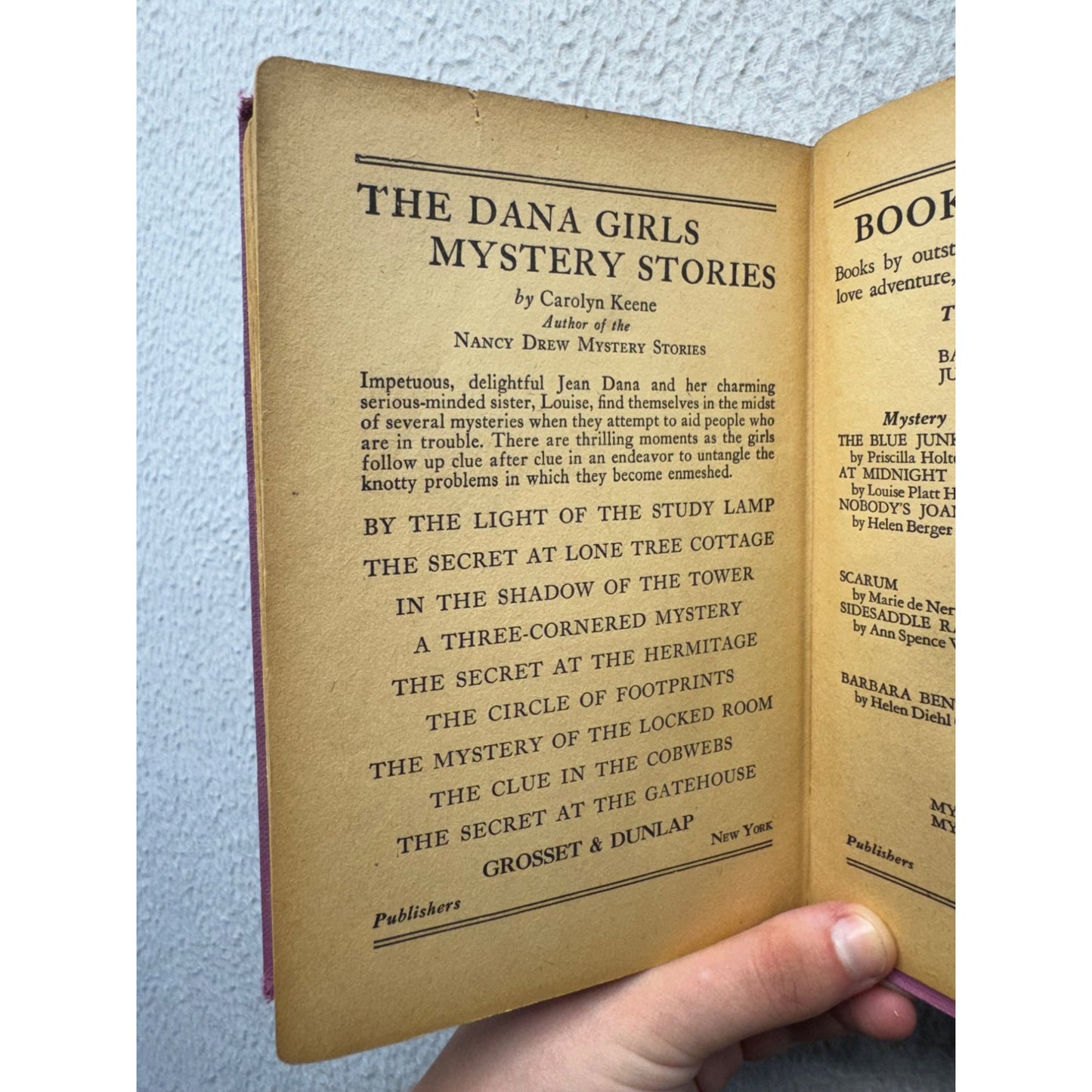 The Clue In The Cobweb By Carolyn Keene Hardcover Vintage Grosset & Dunlap #9909