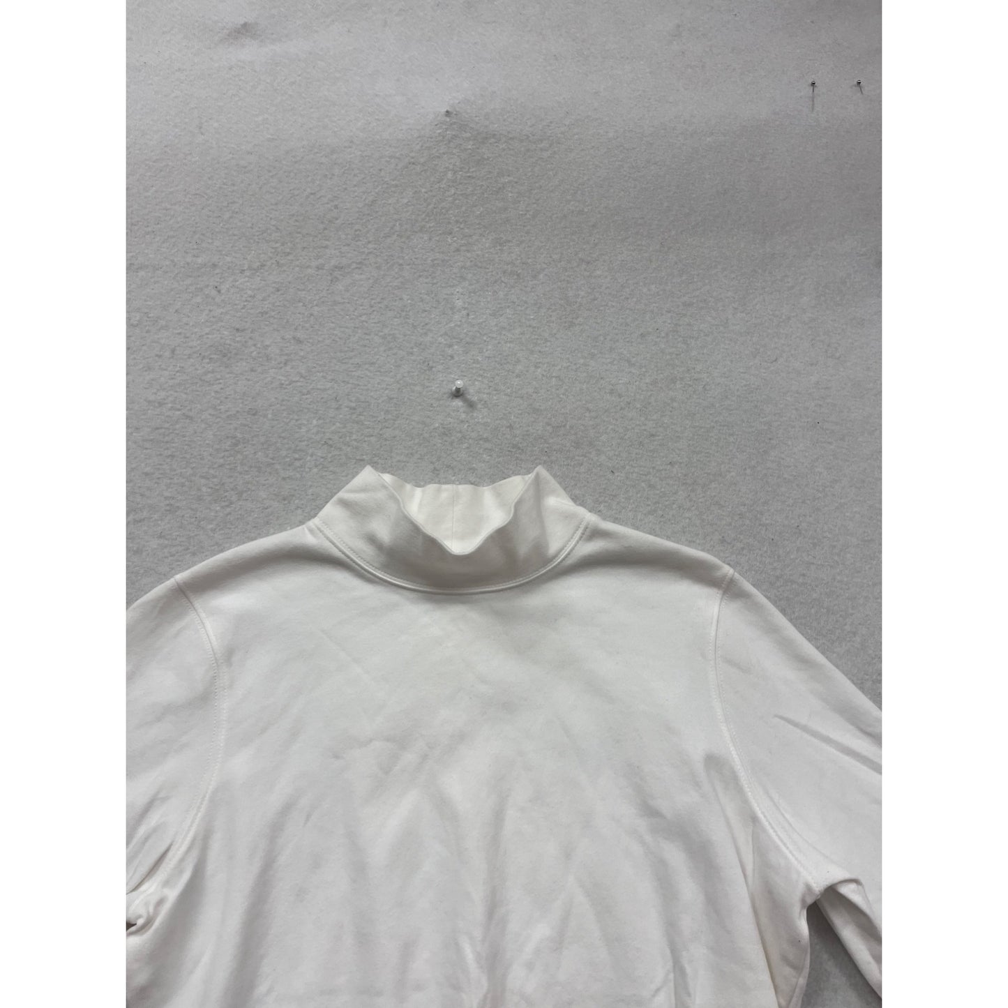 L.L. Bean Turtleneck Top M PET White Long Sleeve #271A