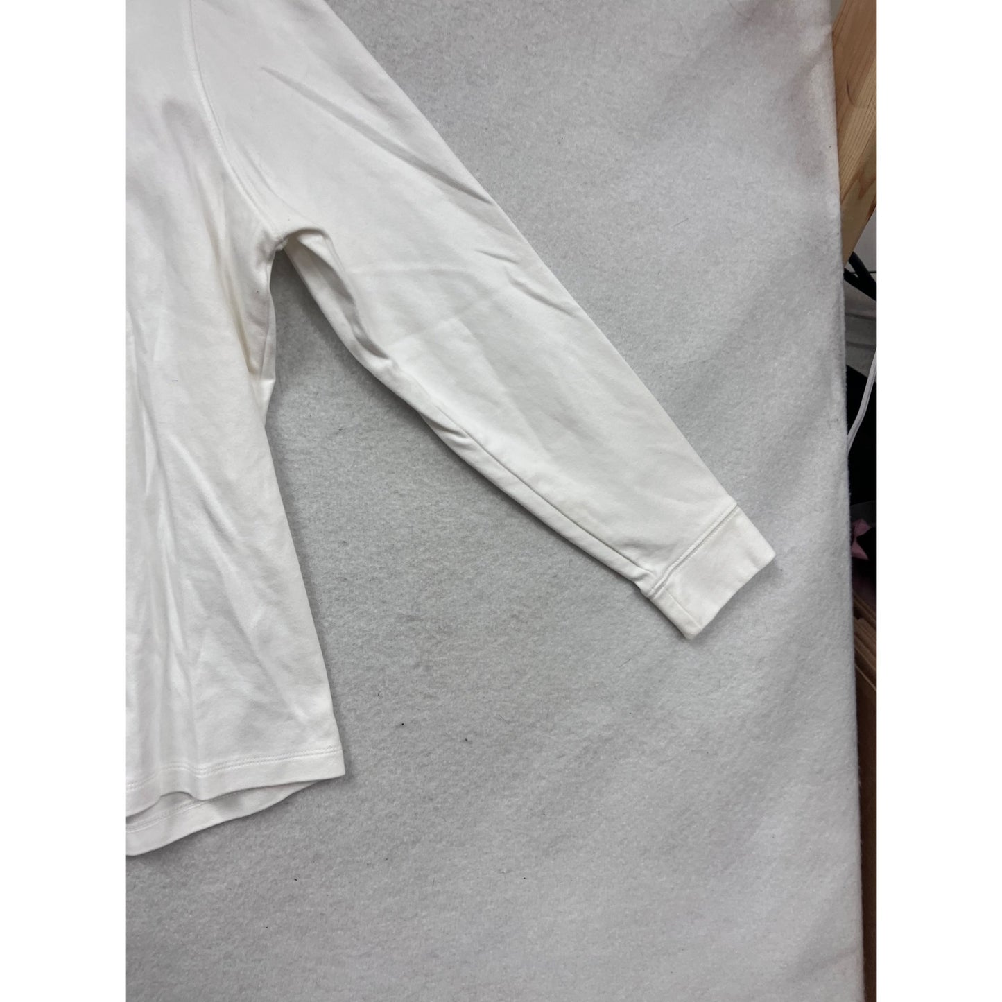L.L. Bean Turtleneck Top M PET White Long Sleeve #271A