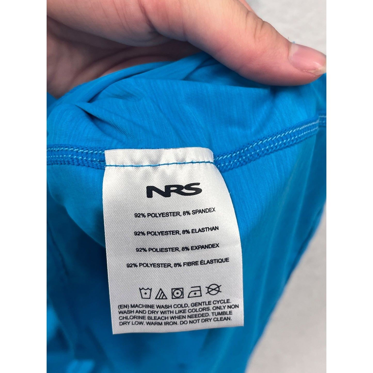 NRS Mens XL UPF 50+ Sun Protection Blue Short Sleeve Moisture-Wicking T-Shirt #8871