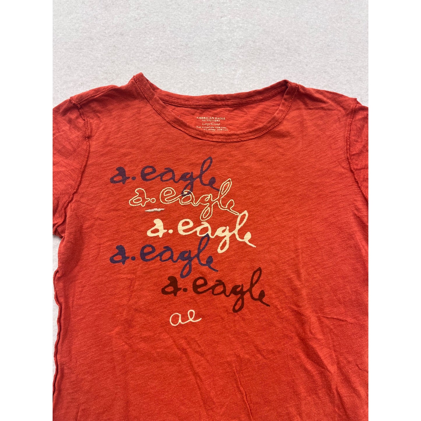 American Eagle Outfitters Red Graphic Tee S #642A