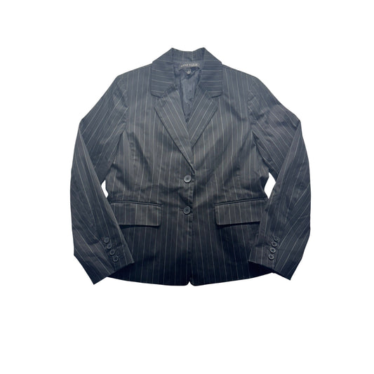 Anne Klein Pinstripe Blazer Size 12 Black & White #7906