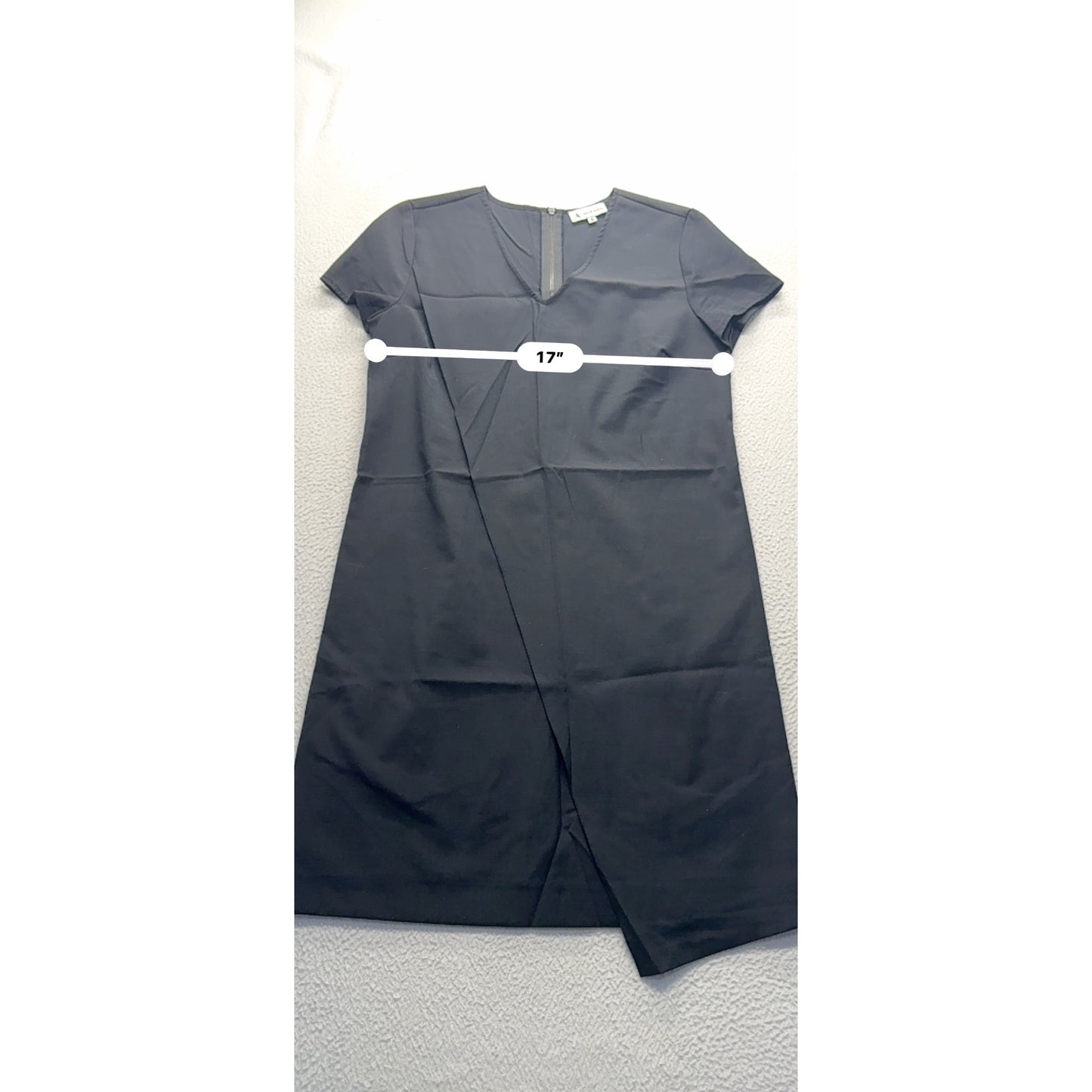Ava & Aiden Black Short Sleeve Sheath Dress Size 4 Wool  Blend #7971