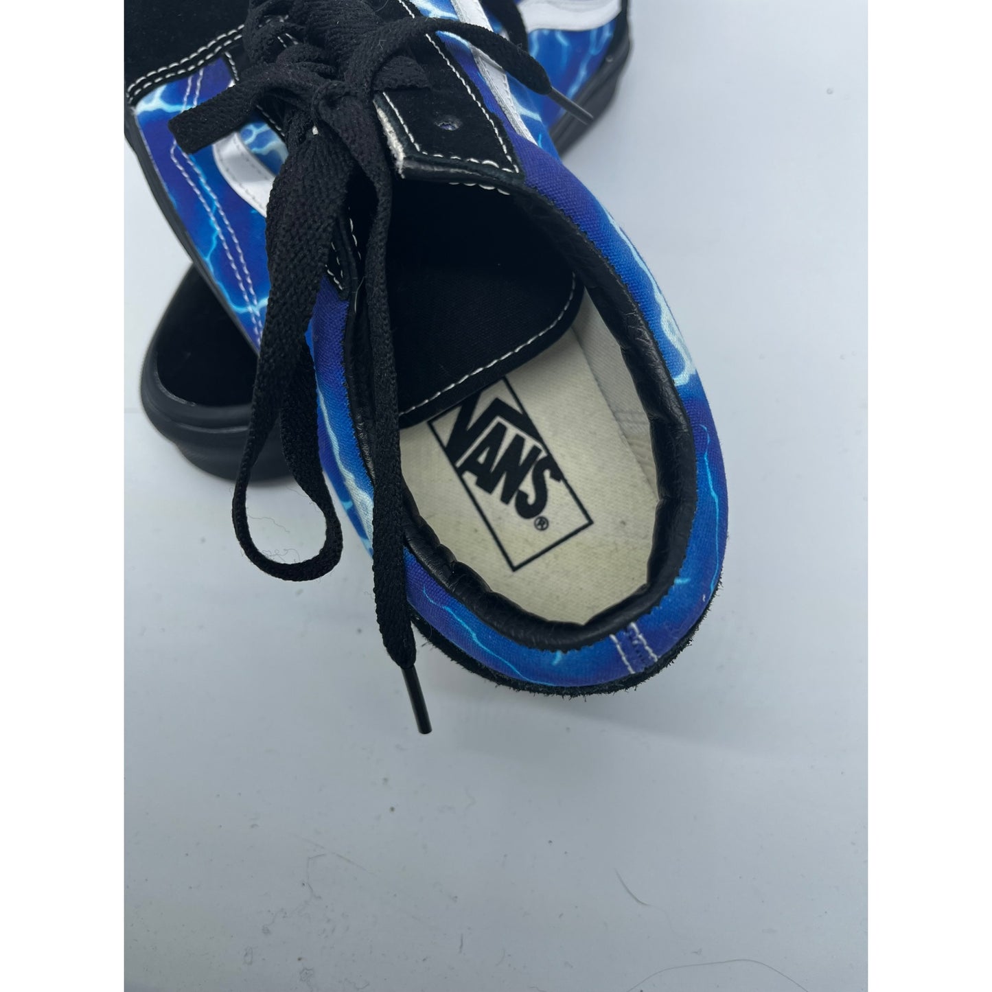 Men’s Lightning Print Low-Top Vans #2538