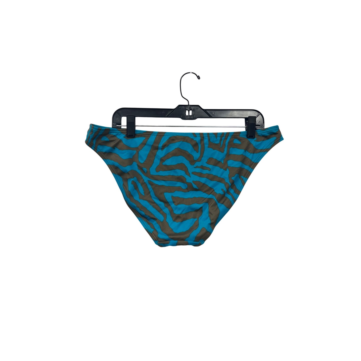 Victorias Secret Blue & Brown Zebra Print Bikini Bottom XL #81A