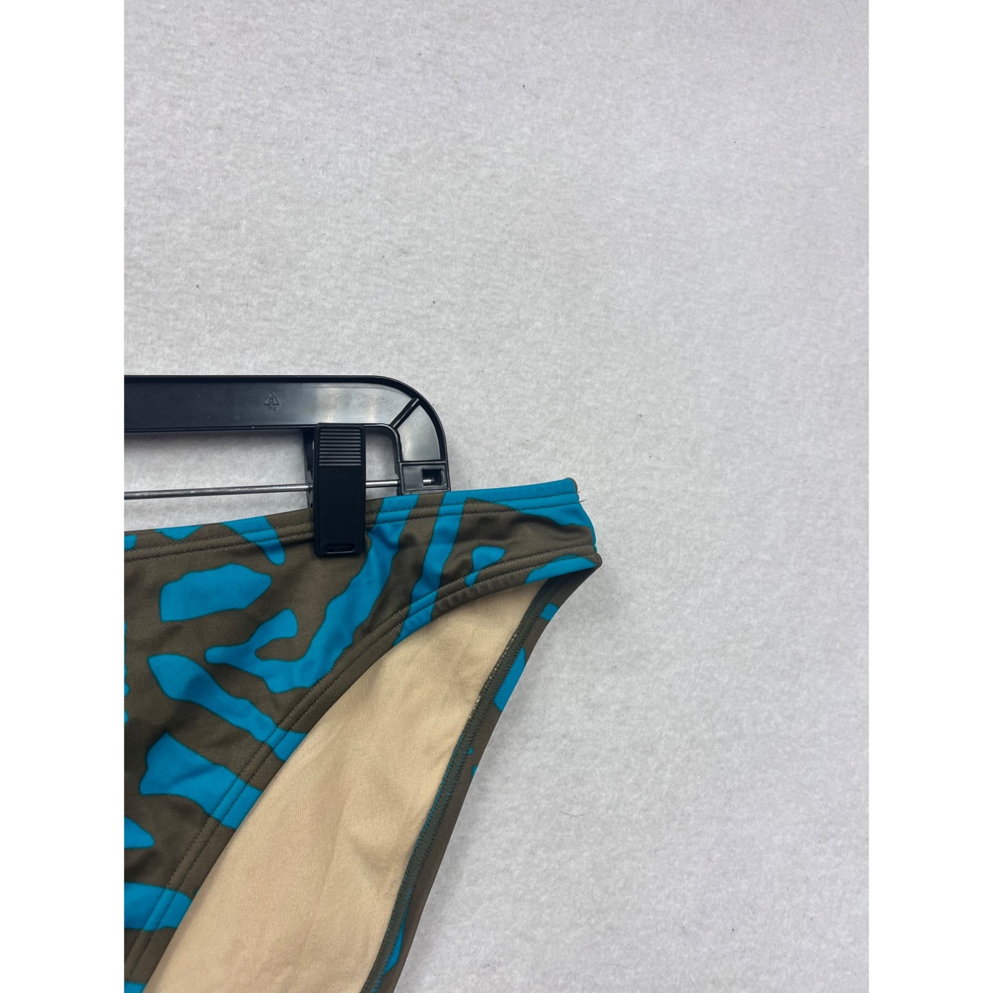 Victorias Secret Blue & Brown Zebra Print Bikini Bottom XL #81A