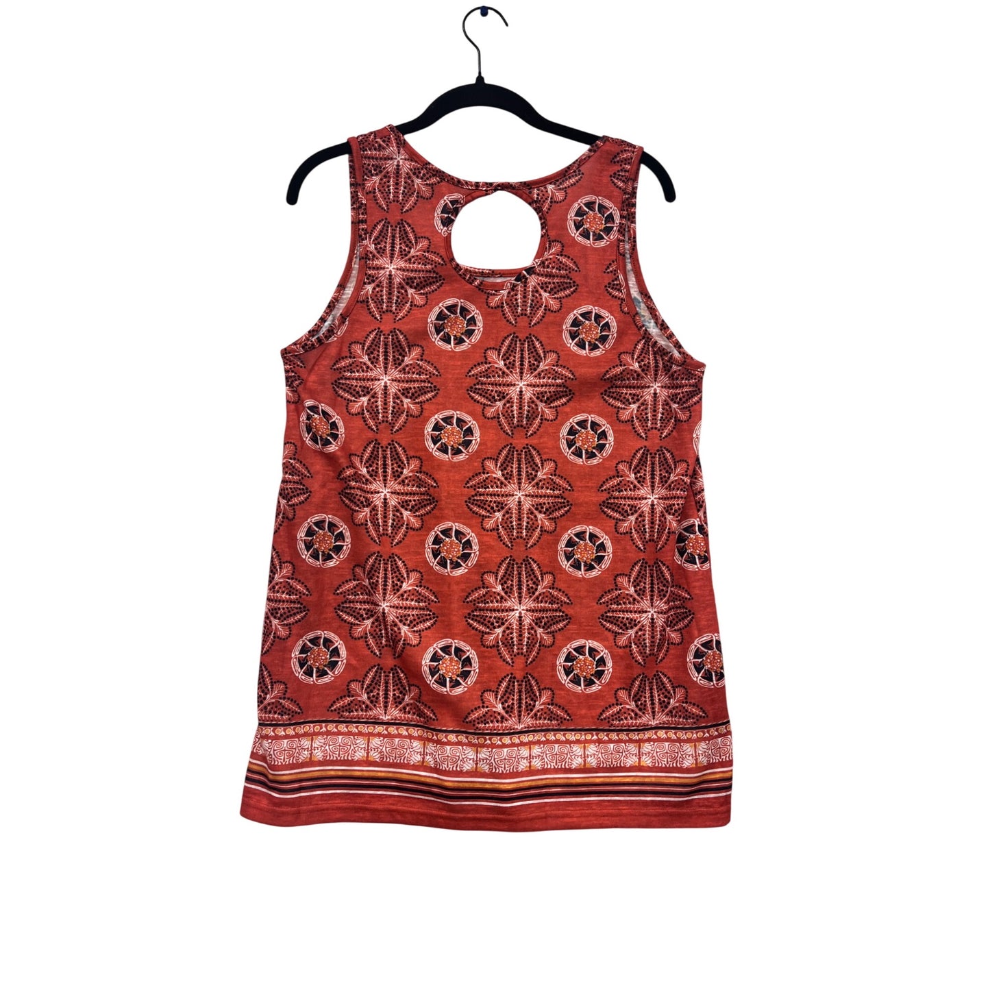 Suzanne Betro Weekend Womens Red & Black Floral Sleeveless Top Size L #546A