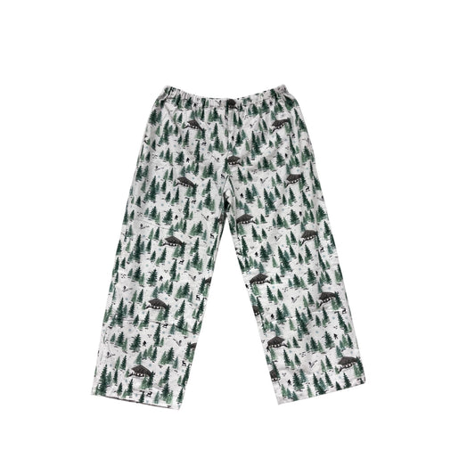 Mens Winter Cabin Print Pajama Pants L.L.Bean Inspired 1-2XL Soft & Cozy Elastic Waist #6966