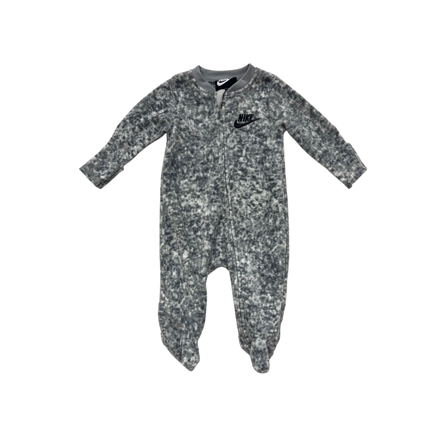 Nike Baby 3M Gray Marbled Zipper Romper #8842