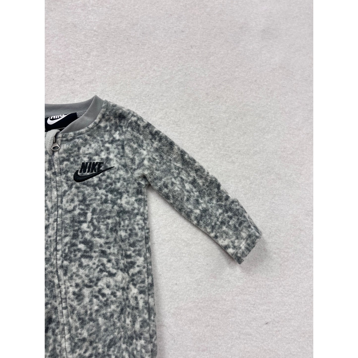 Nike Baby 3M Gray Marbled Zipper Romper #8842