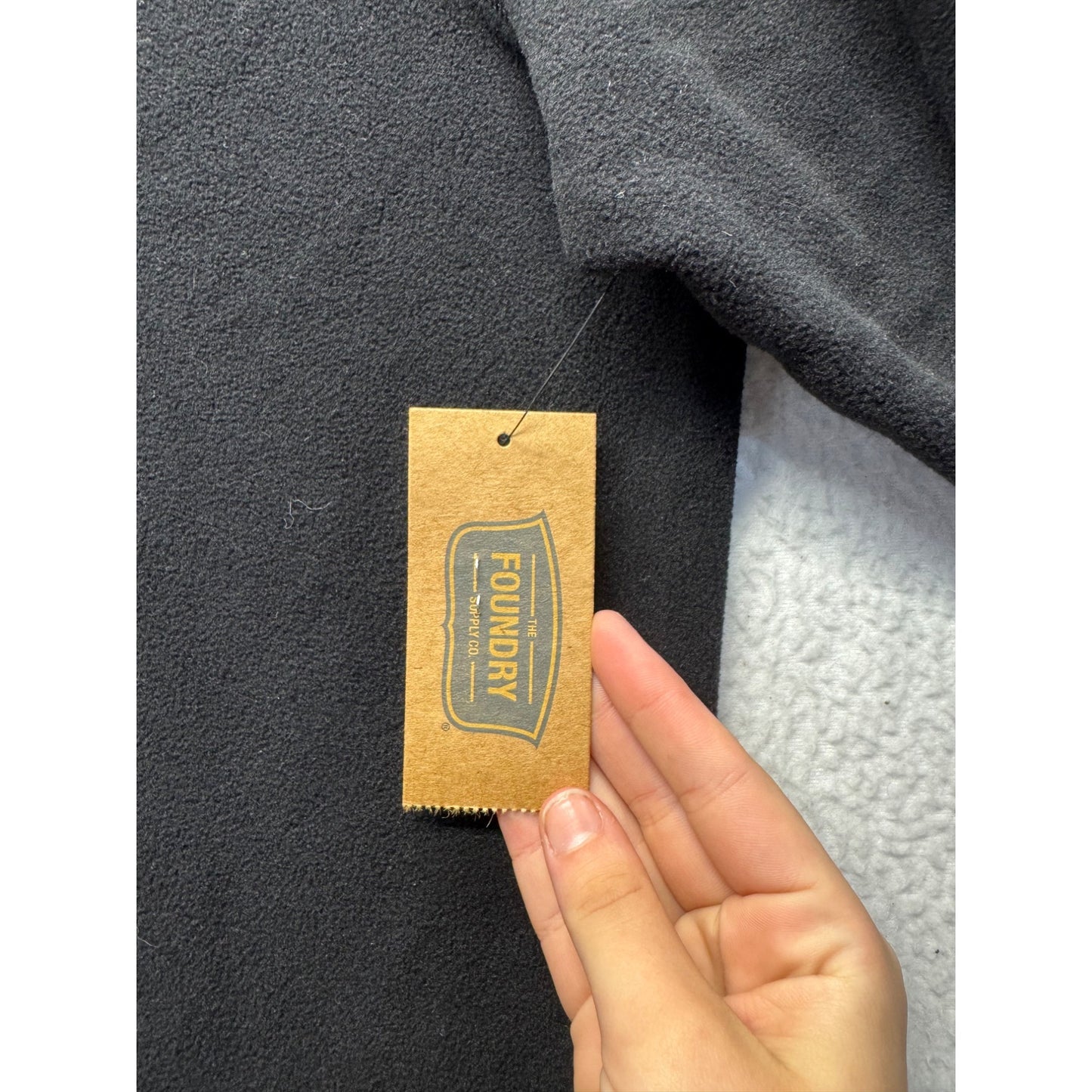 The Foundry Supply Co. Black 1/4 Zip Fleece Pullover 3XLT Mens Size 9424