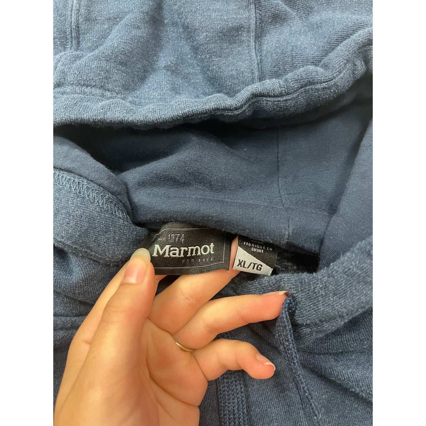 Marmot Mountain Hoodie XL Navy Pullover #284A