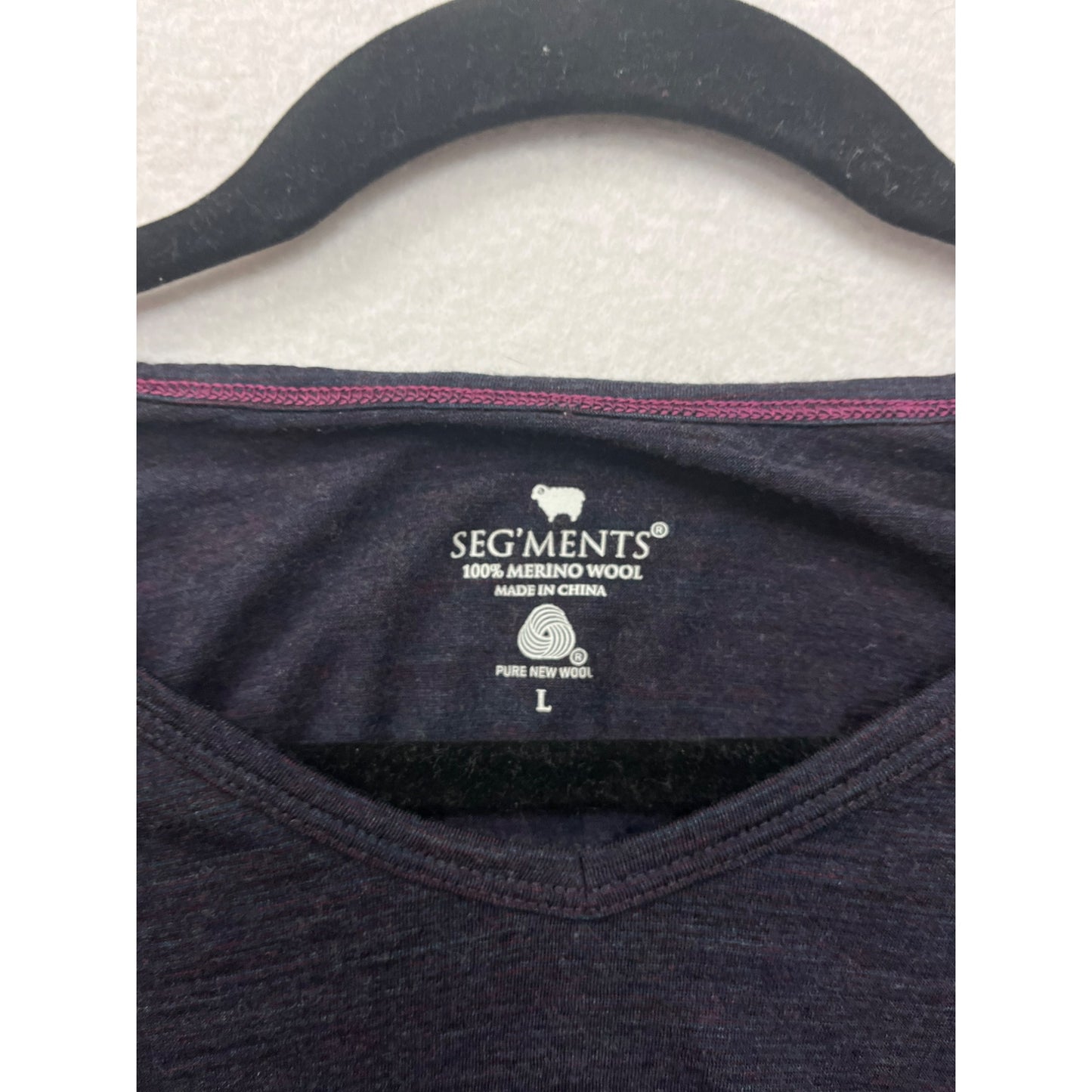 Women’s Seg’ments 100% Merino Wool Purple Top #6007