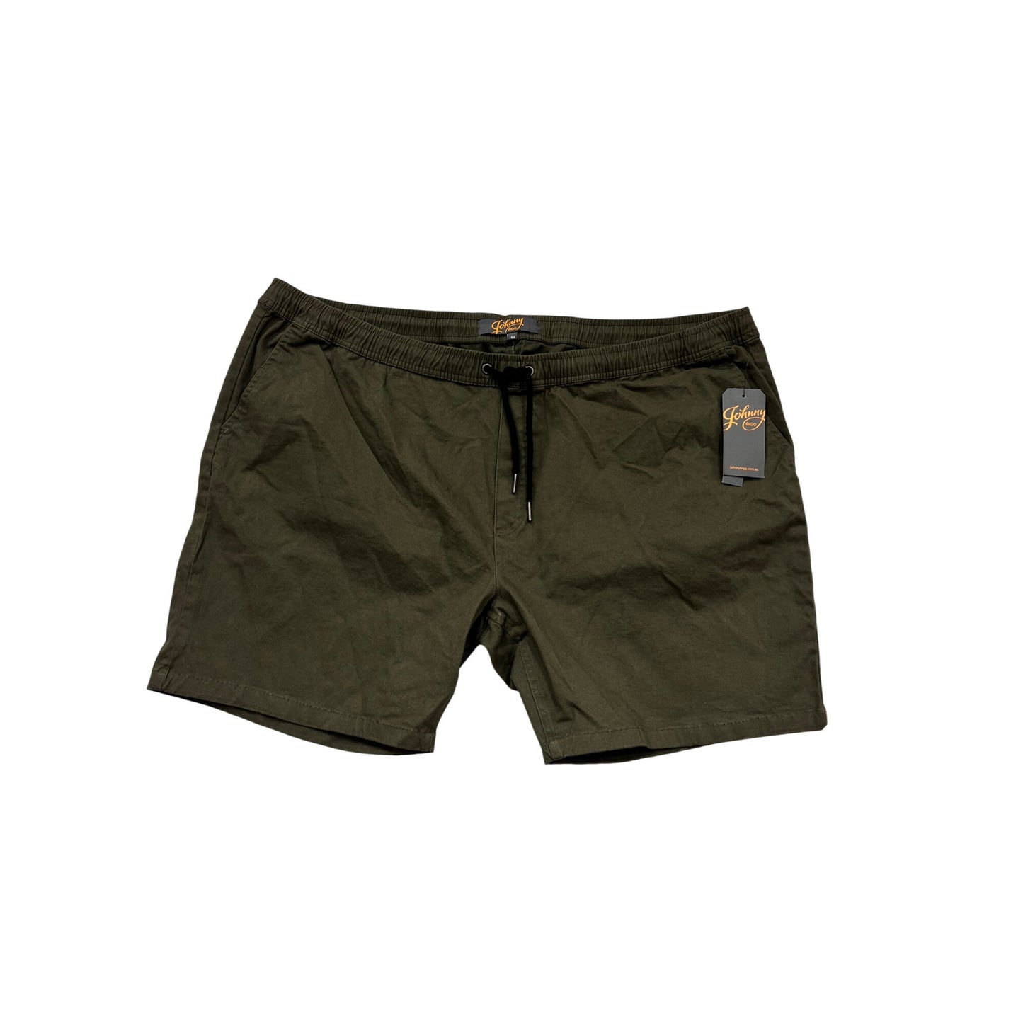 Johnny Bigg Mens Olive Green Elastic Waist Shorts Size 46 #785A
