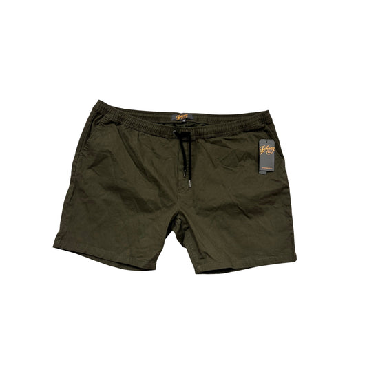 Johnny Bigg Mens Olive Green Elastic Waist Shorts Size 46 #785A