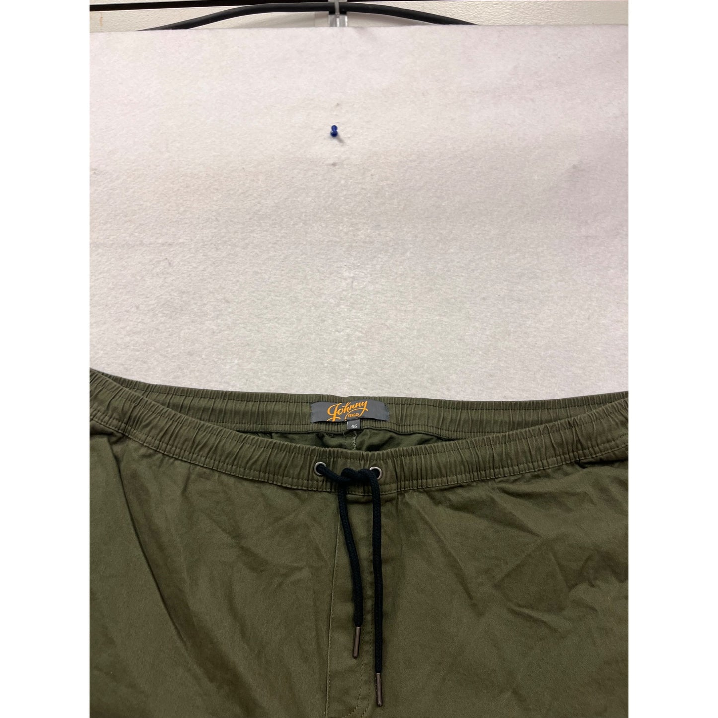 Johnny Bigg Mens Olive Green Elastic Waist Shorts Size 46 #785A