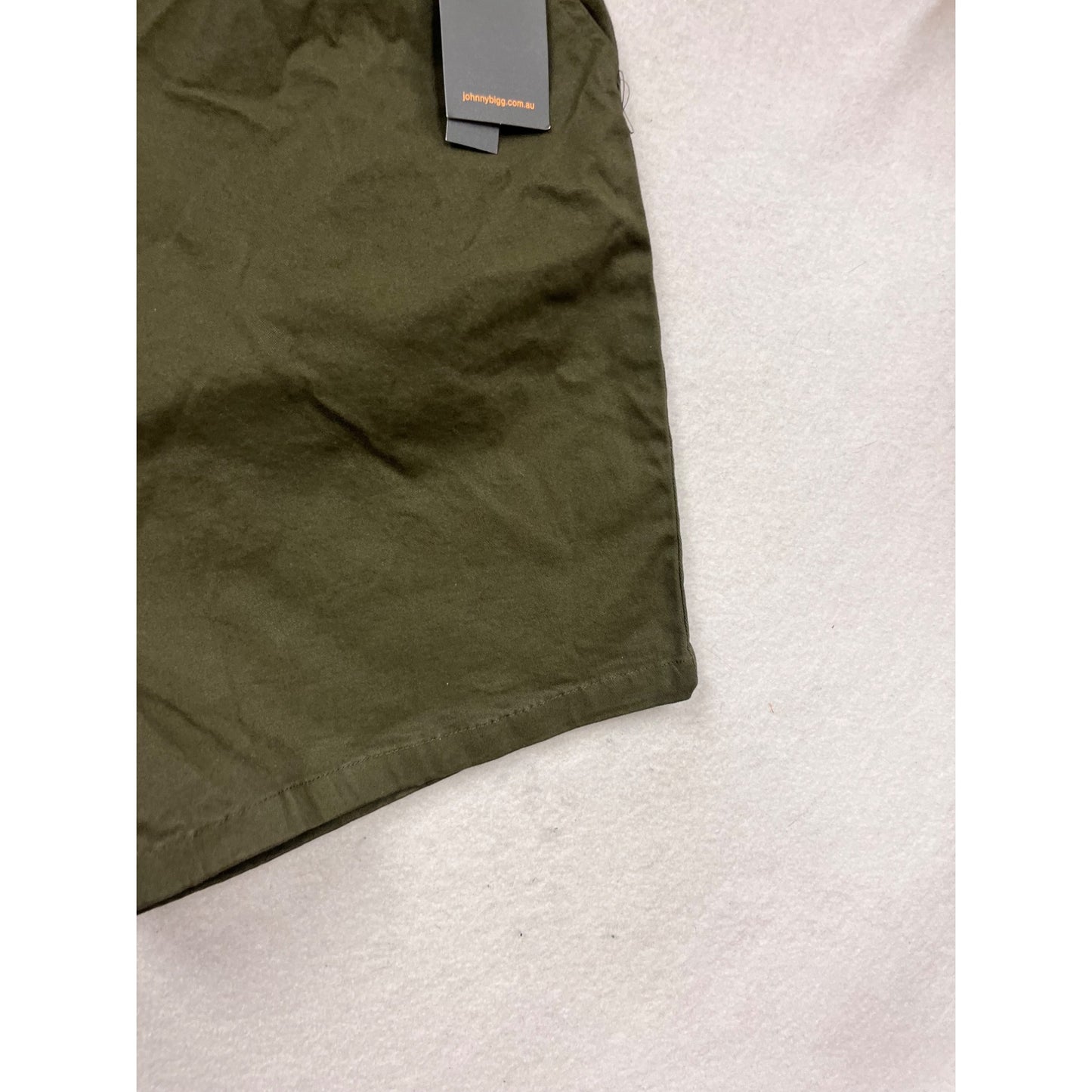 Johnny Bigg Mens Olive Green Elastic Waist Shorts Size 46 #785A