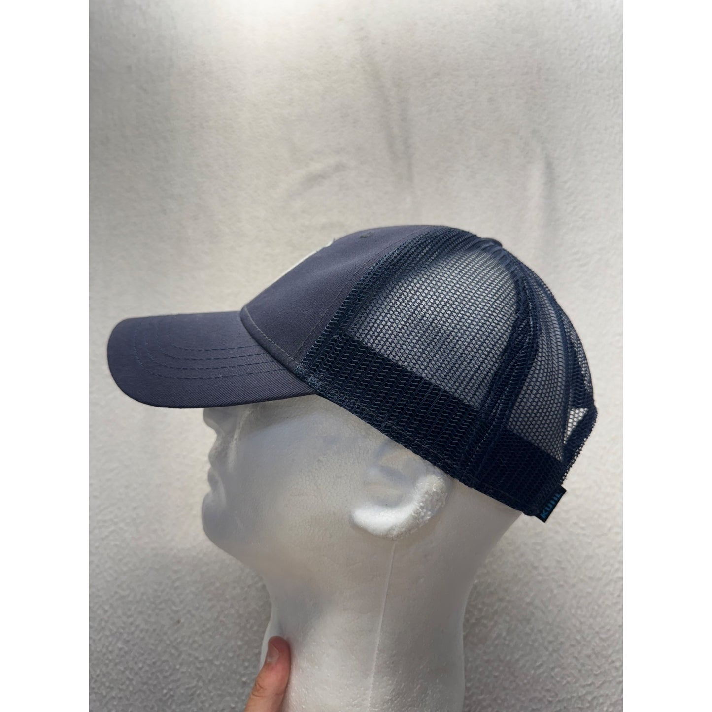 Kühl Navy Trucker Hat With Mountain Logo & Mesh Back Adjustable Snap #9854