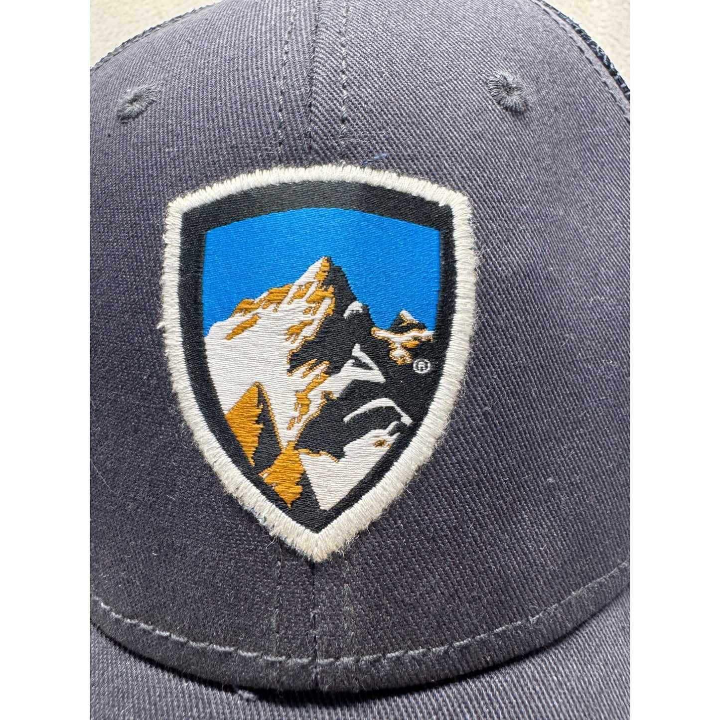 Kühl Navy Trucker Hat With Mountain Logo & Mesh Back Adjustable Snap #9854