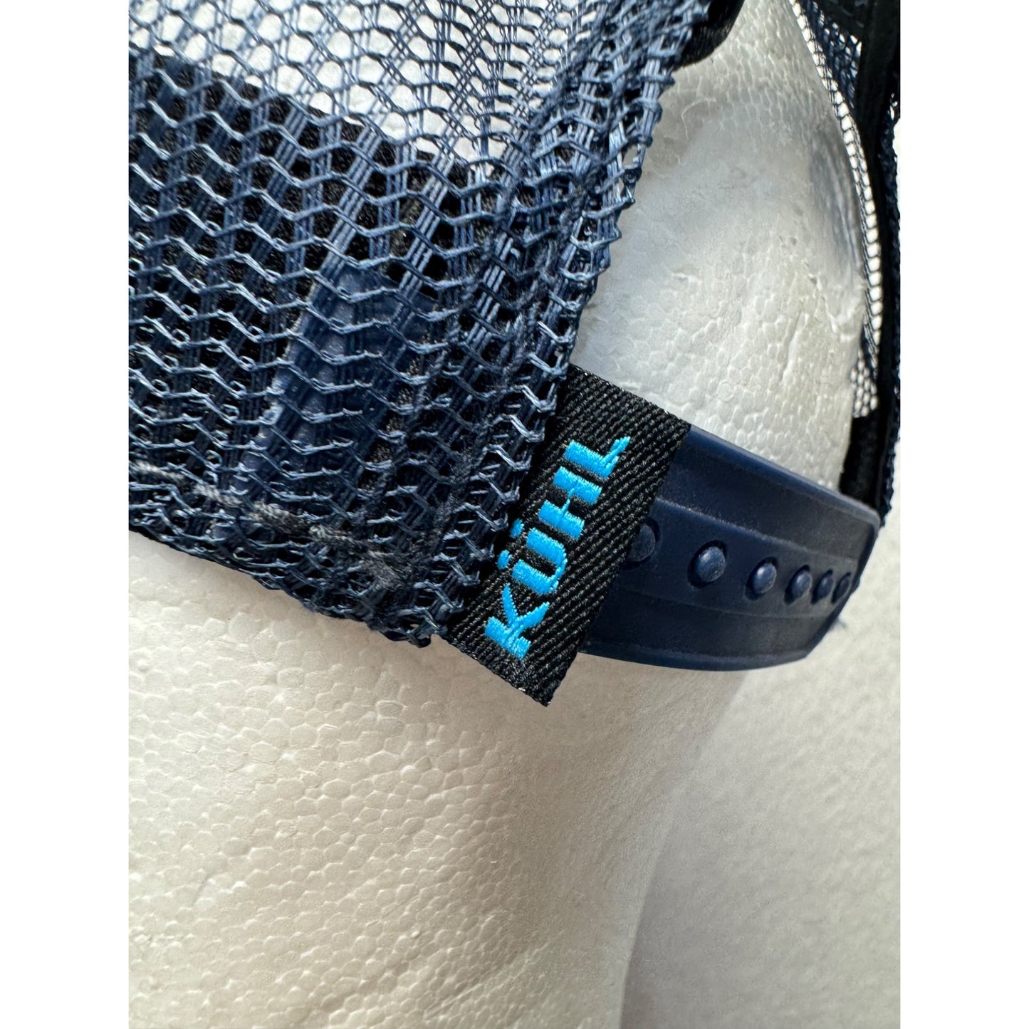 Kühl Navy Trucker Hat With Mountain Logo & Mesh Back Adjustable Snap #9854