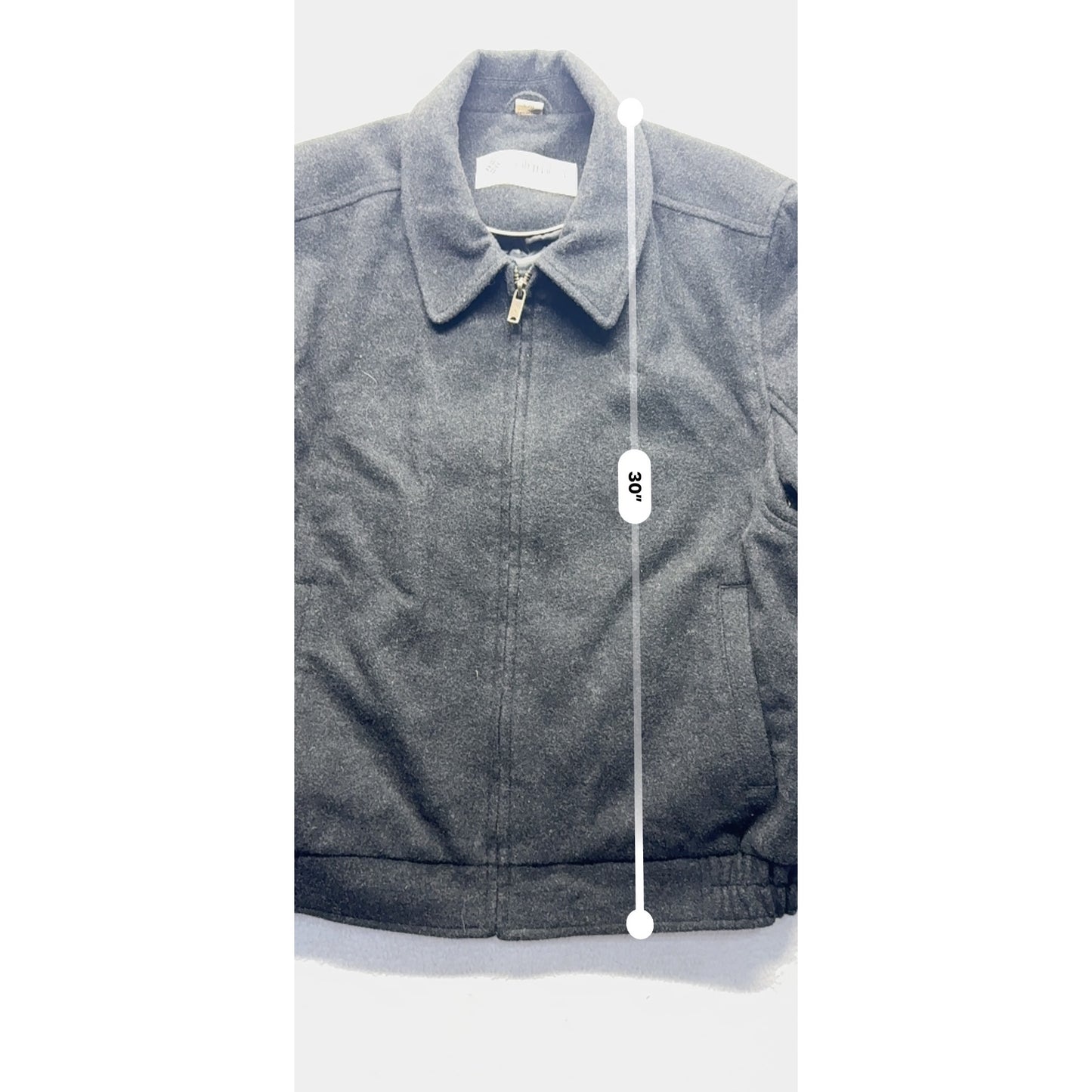 Columbia Wool Blend Bomber Jacket L/G Gray Zipper Front With Pockets #333B