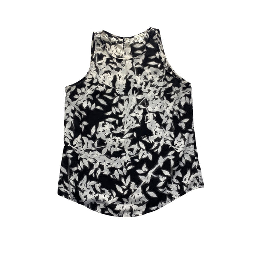 Mercer & Madison Womens Black & White Floral Sleeveless Blouse #7319
