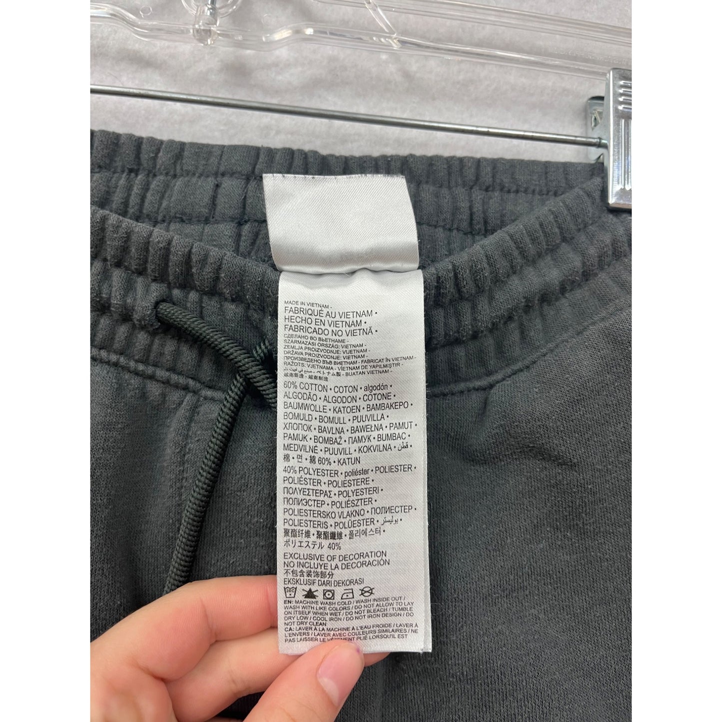 Nike Youth XL Track Pants Black/Orange Striped Athletic Joggers #8672