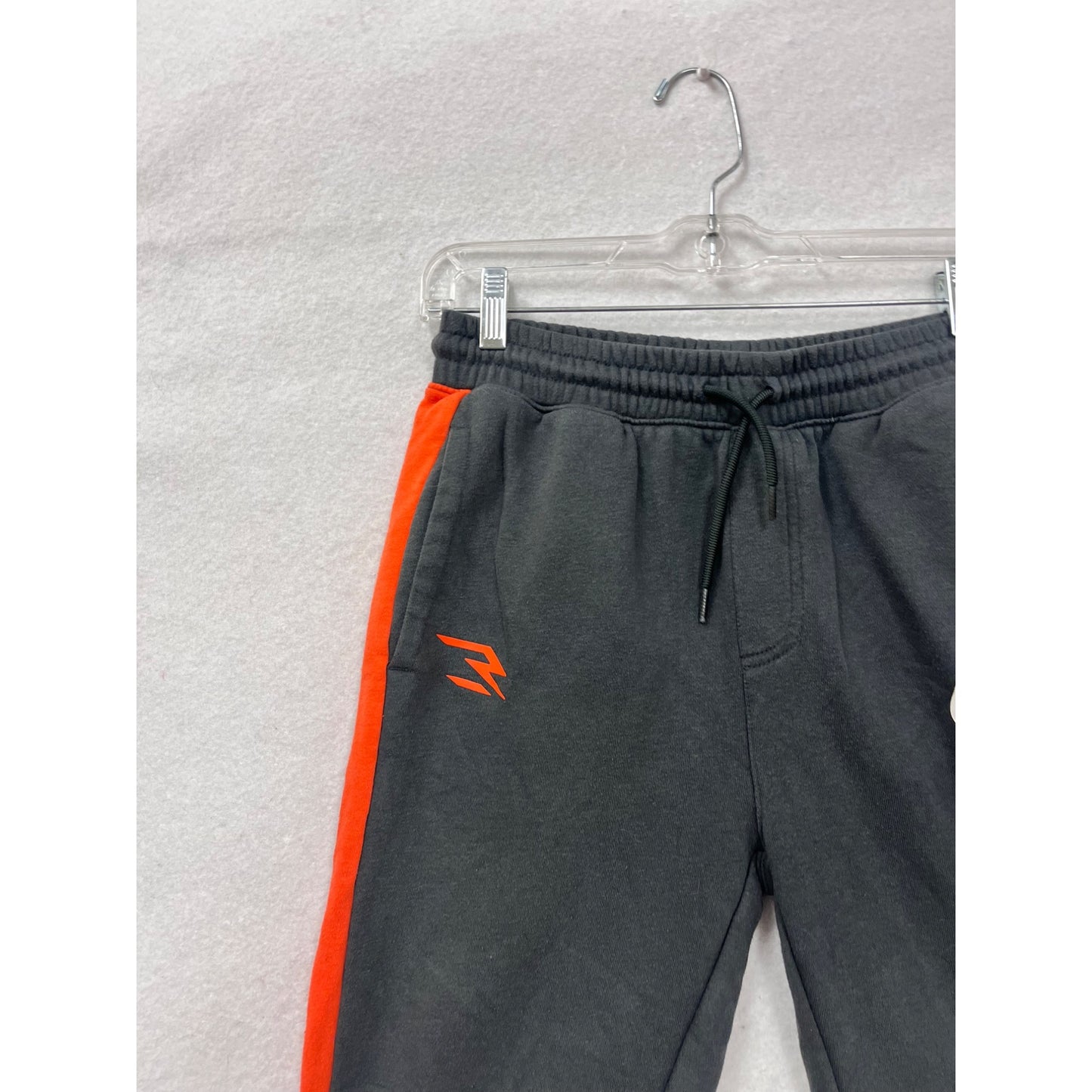 Nike Youth XL Track Pants Black/Orange Striped Athletic Joggers #8672