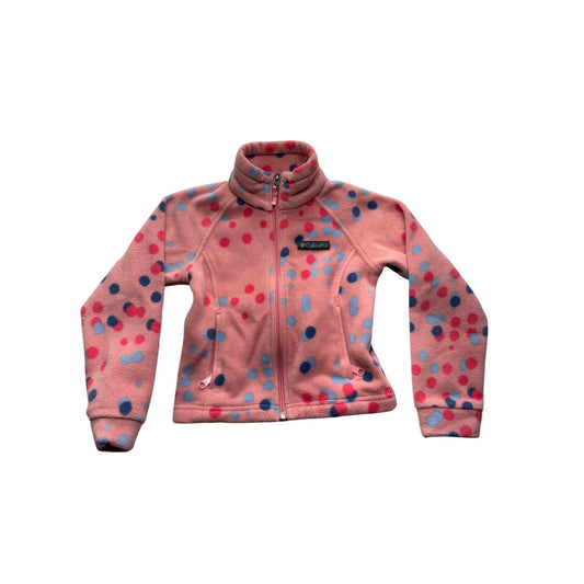 Columbia Pink Polka Dot Fleece Jacket for girls #7537