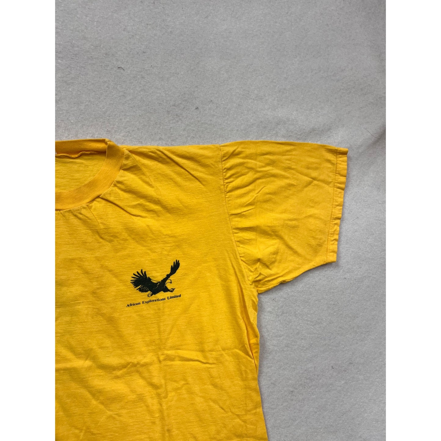 Yellow Graphic T-Shirt African Exploration Limited XL/2XL  #169A
