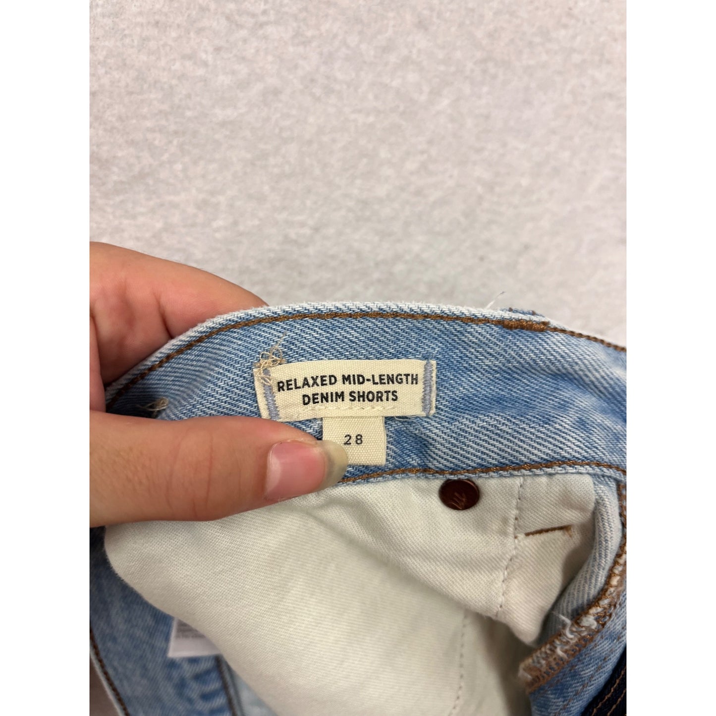 Madewell Relaxed Denim Shorts Size 28 Light Wash #333A