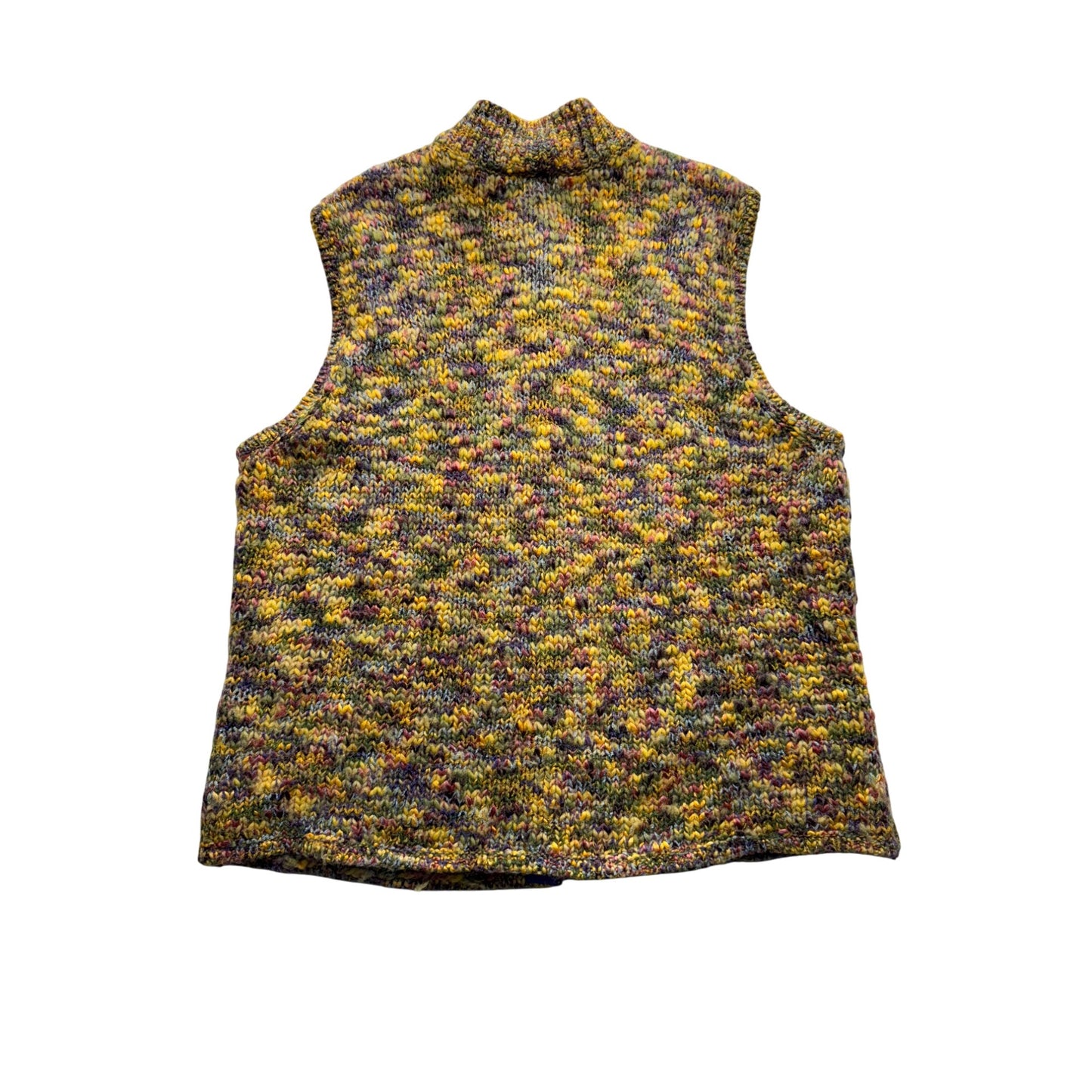 Talbots Petite Multicolor Sleeveless Wool Blend Knit Sweater Vest #9779