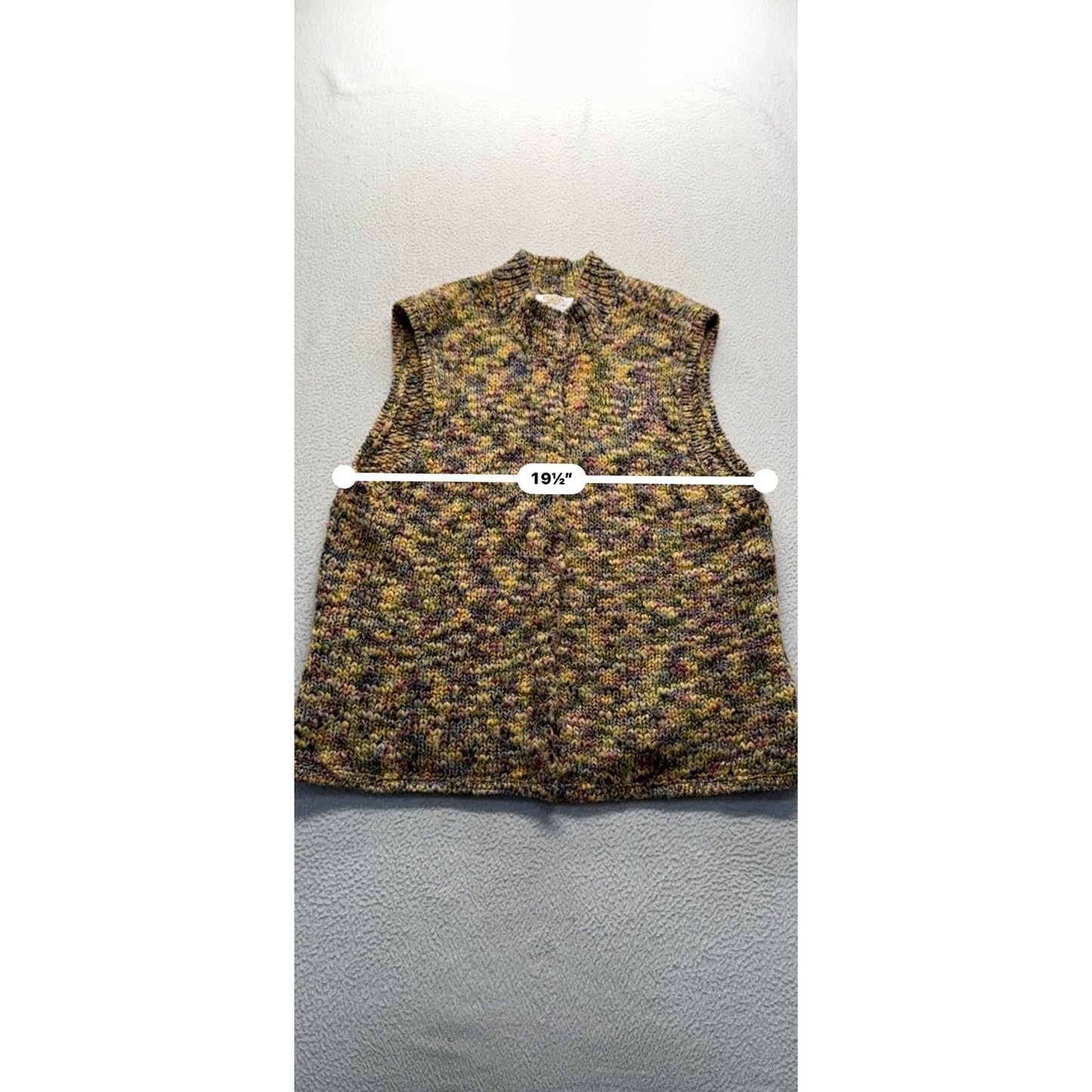 Talbots Petite Multicolor Sleeveless Wool Blend Knit Sweater Vest #9779