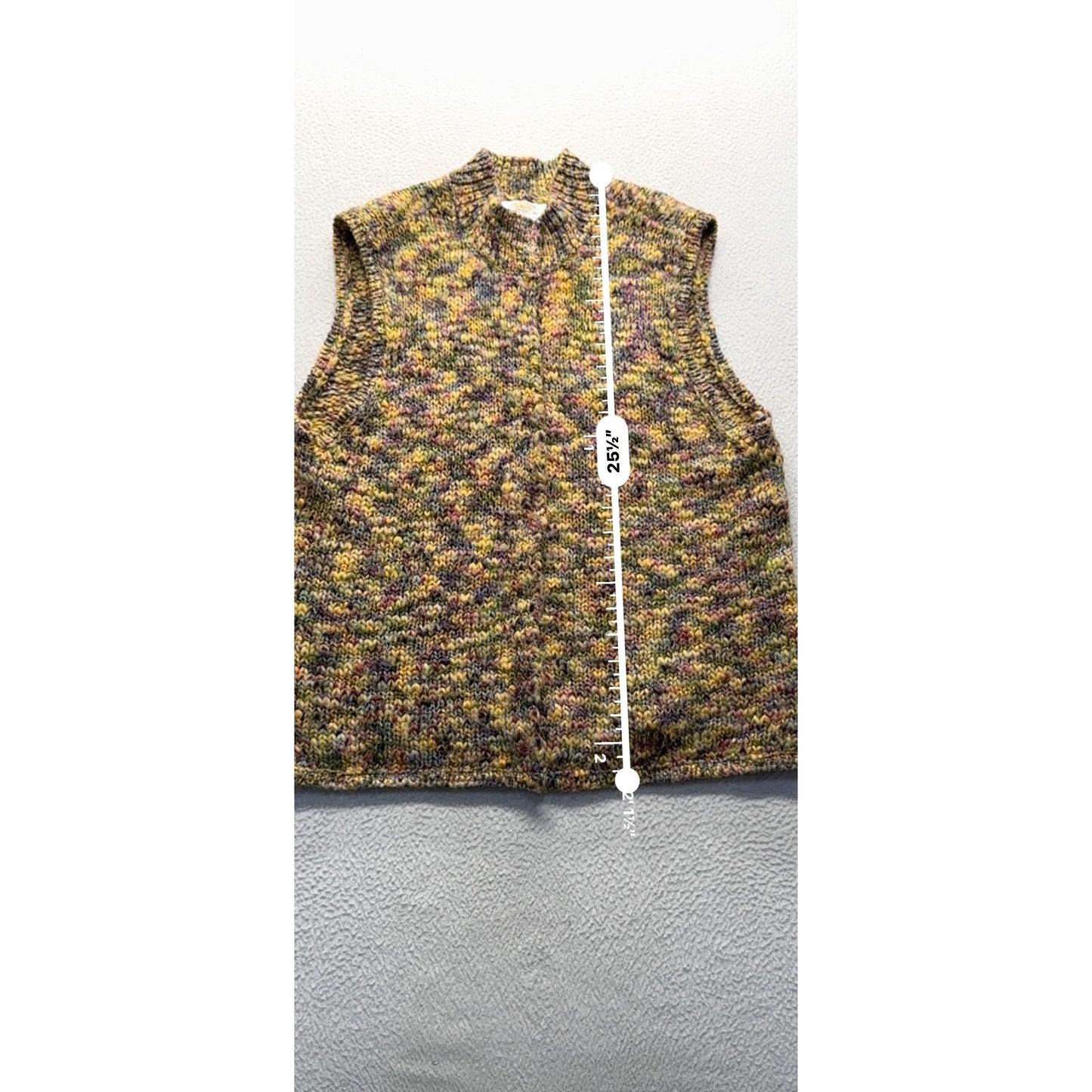 Talbots Petite Multicolor Sleeveless Wool Blend Knit Sweater Vest #9779