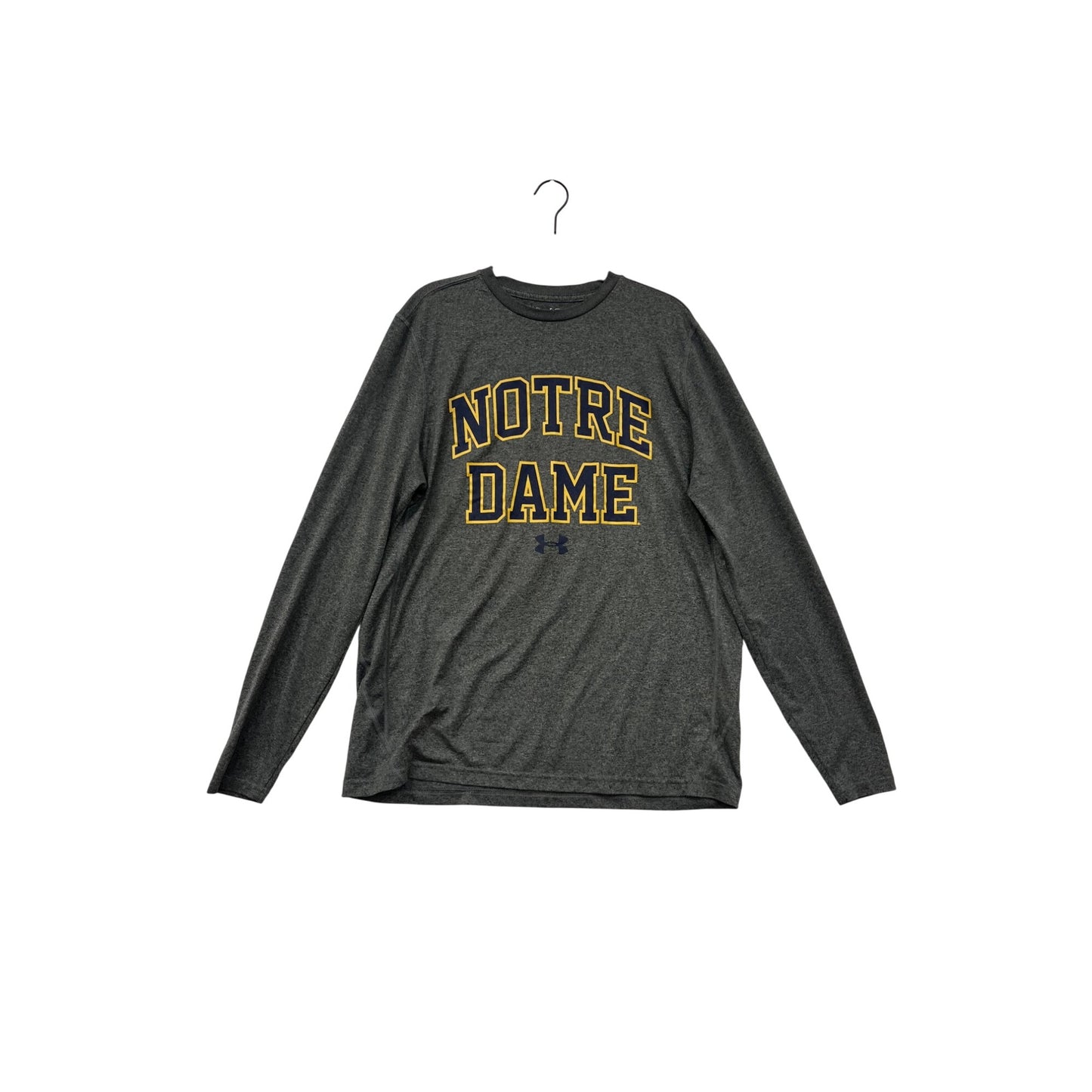 Under Armour Notre Dame Long-Sleeve Loose Fit Gray Shirt LG #8932
