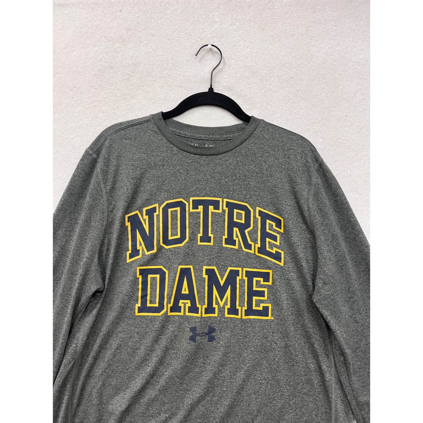 Under Armour Notre Dame Long-Sleeve Loose Fit Gray Shirt LG #8932