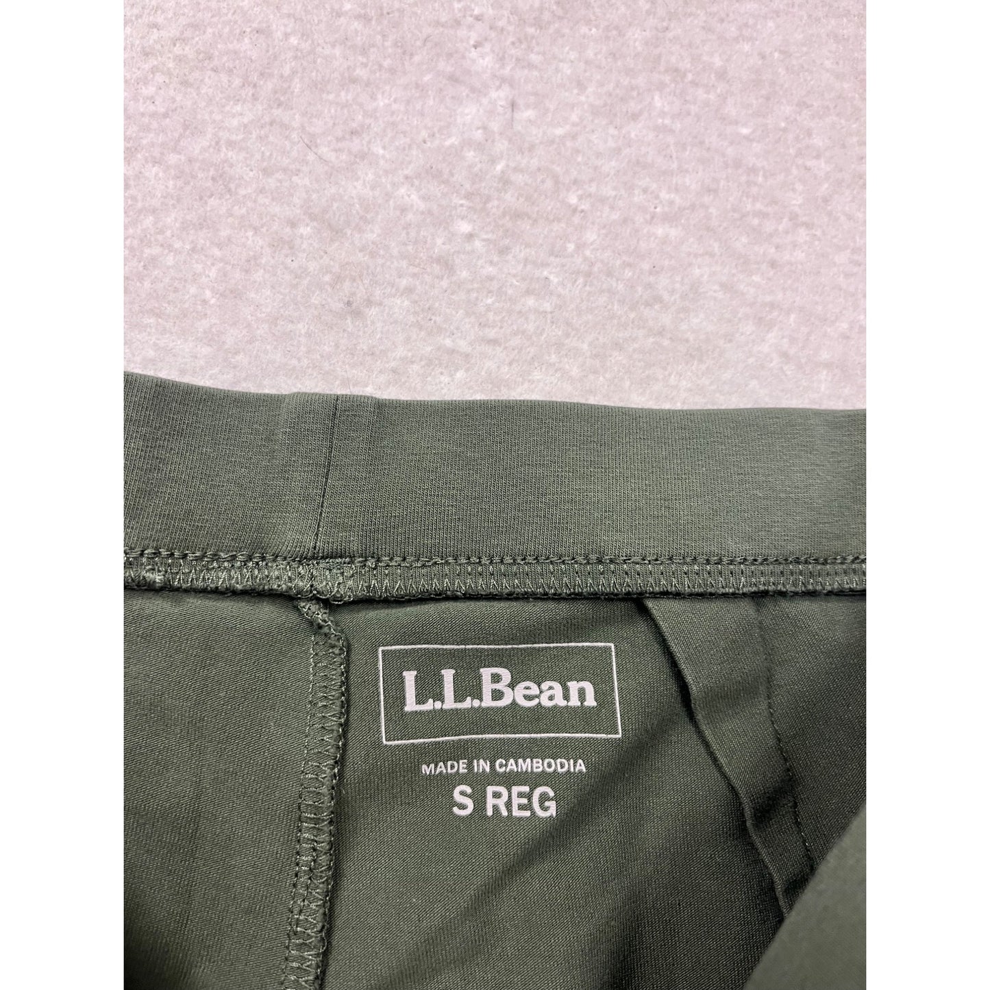L.L.Bean Dark Green Cotton Blend Pants Size S Regular #416A