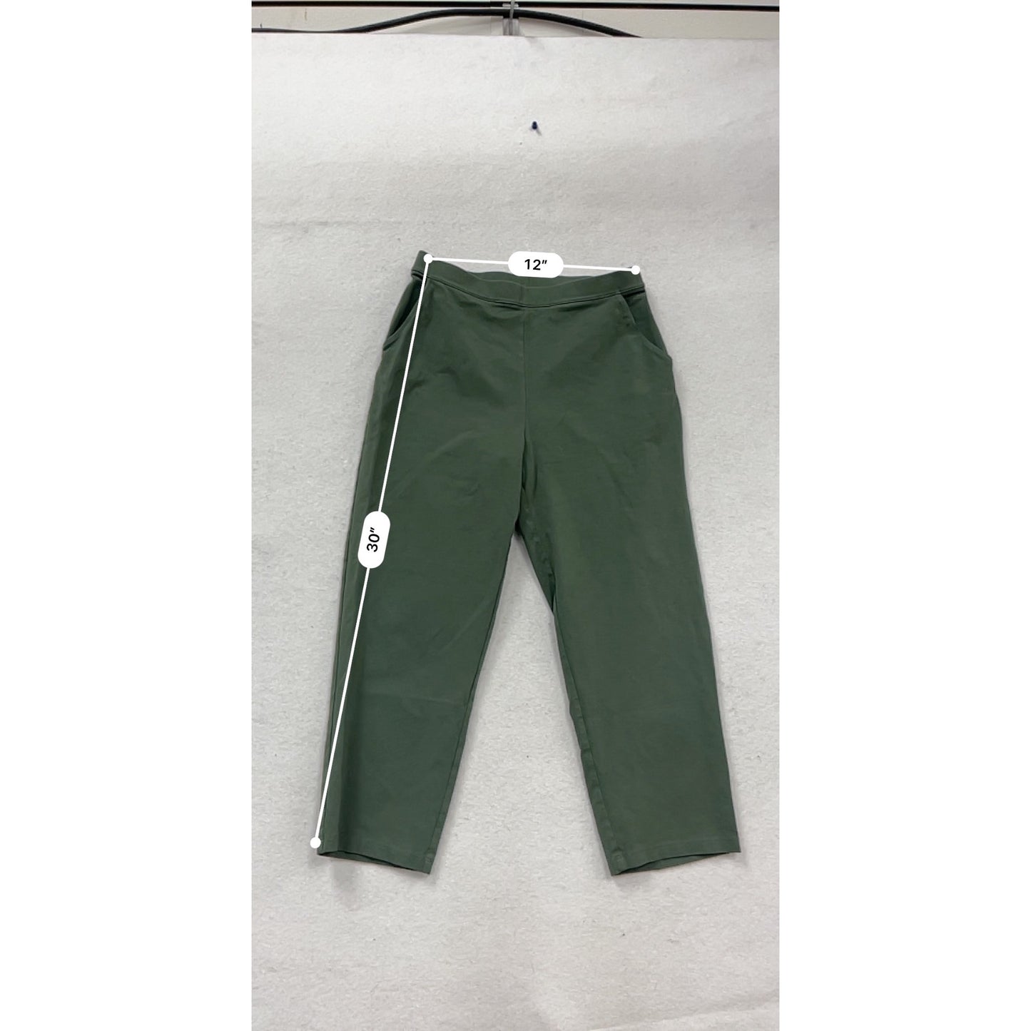 L.L.Bean Dark Green Cotton Blend Pants Size S Regular #416A