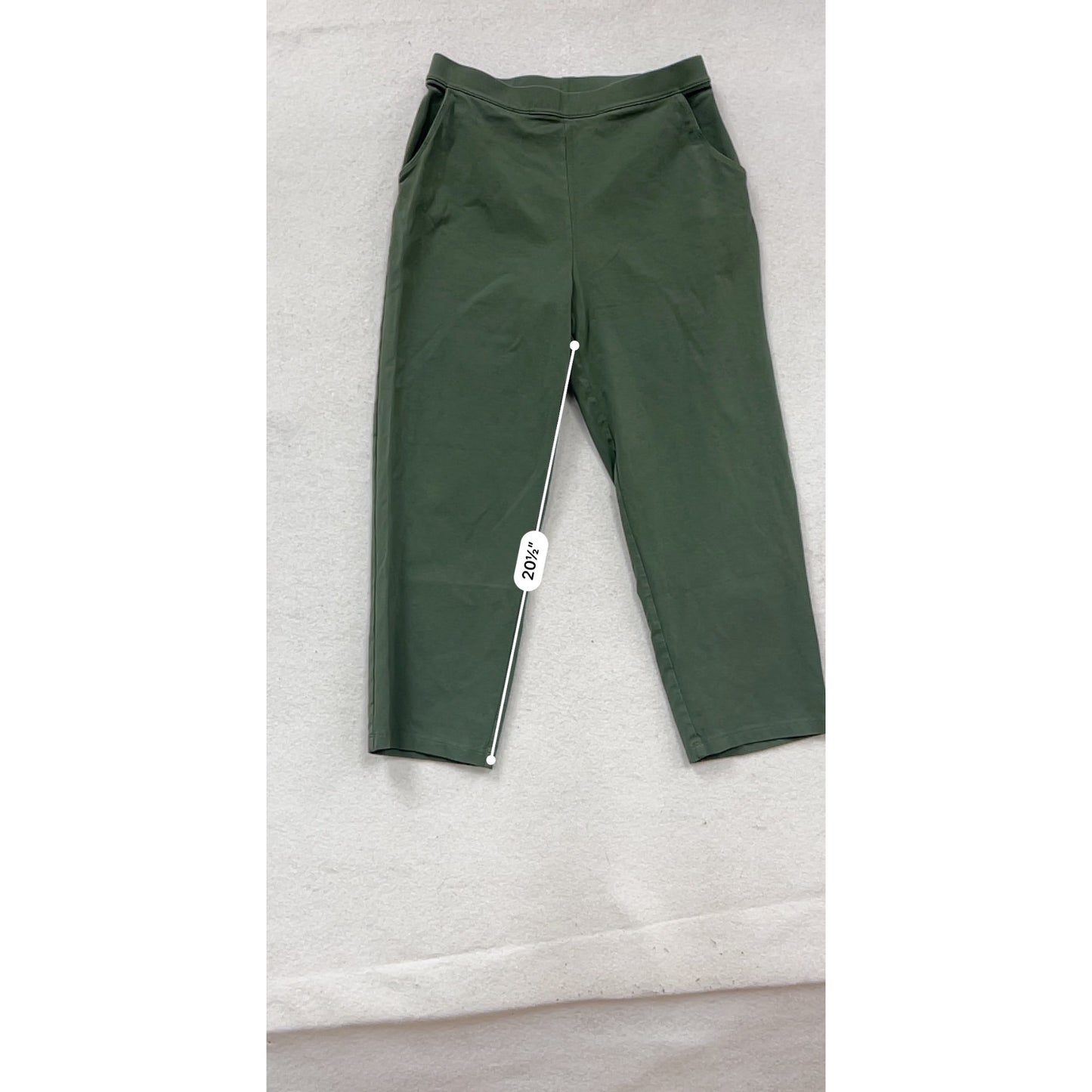L.L.Bean Dark Green Cotton Blend Pants Size S Regular #416A
