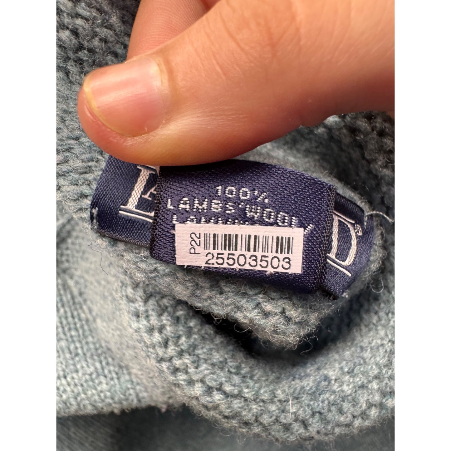 Lands End Womens L Lambswool Full-Zip Jacket With Collar & Pockets Green #7760
