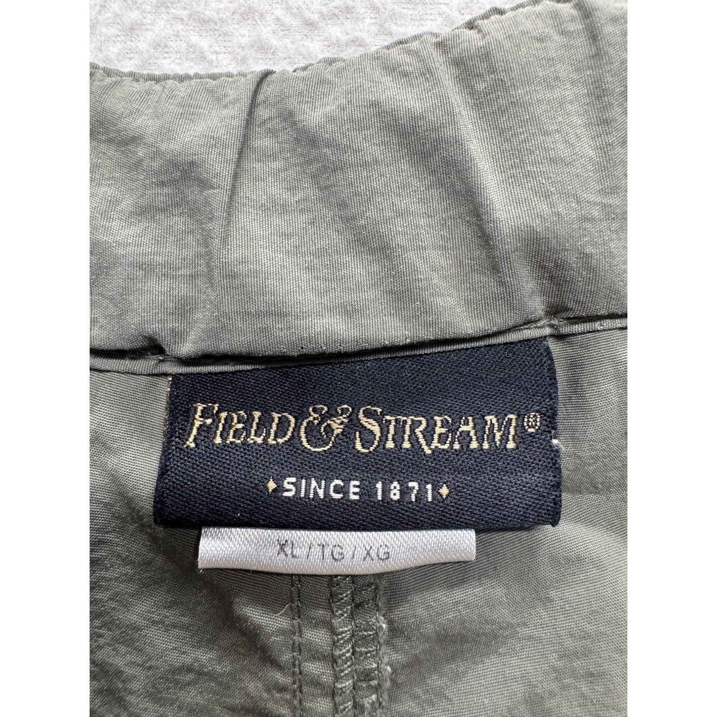 Field & Stream Outdoor Cargo Shorts Olive Green Nylon Hiking XL #9558