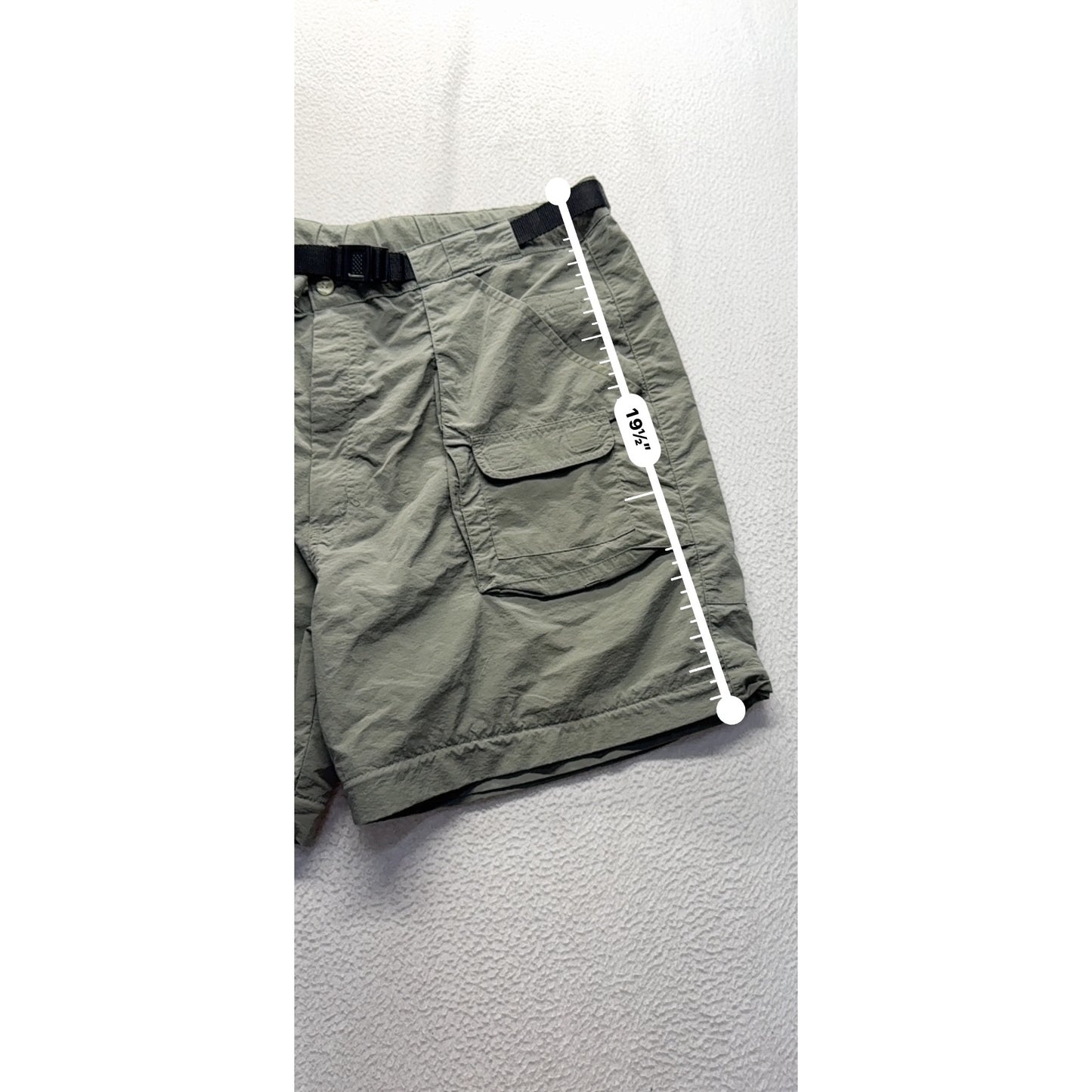 Field & Stream Outdoor Cargo Shorts Olive Green Nylon Hiking XL #9558