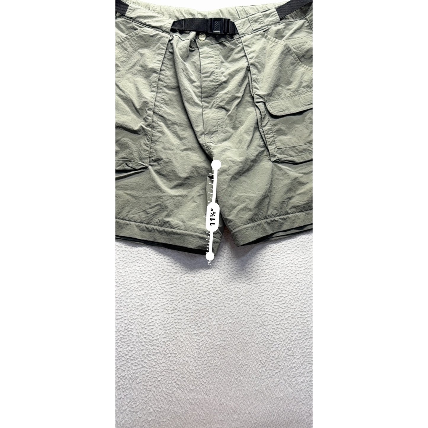 Field & Stream Outdoor Cargo Shorts Olive Green Nylon Hiking XL #9558