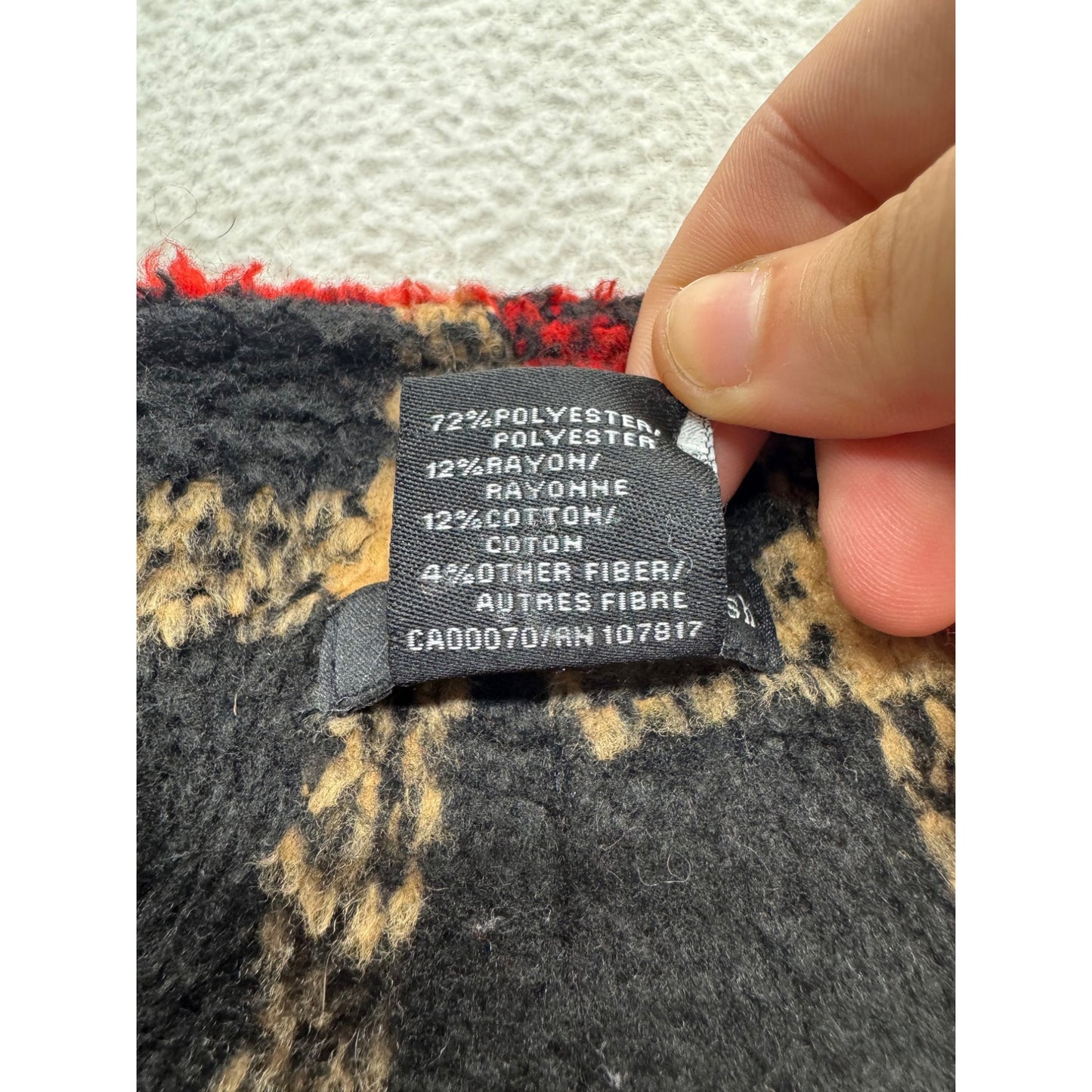 Classic Red & Black Plaid Wool Blend Coat By K. Kersh #9567