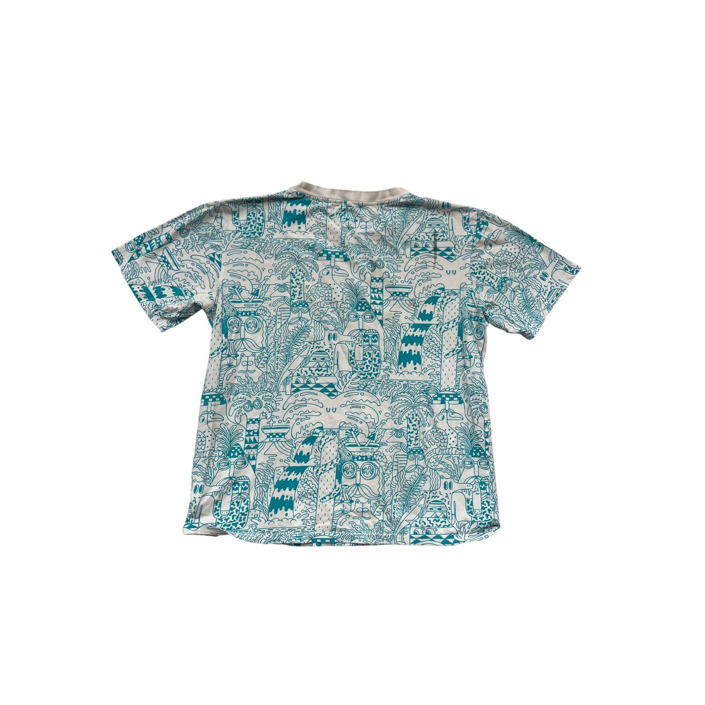 Short-Sleeve Crew Neck Shirt With Abstract Print #304A