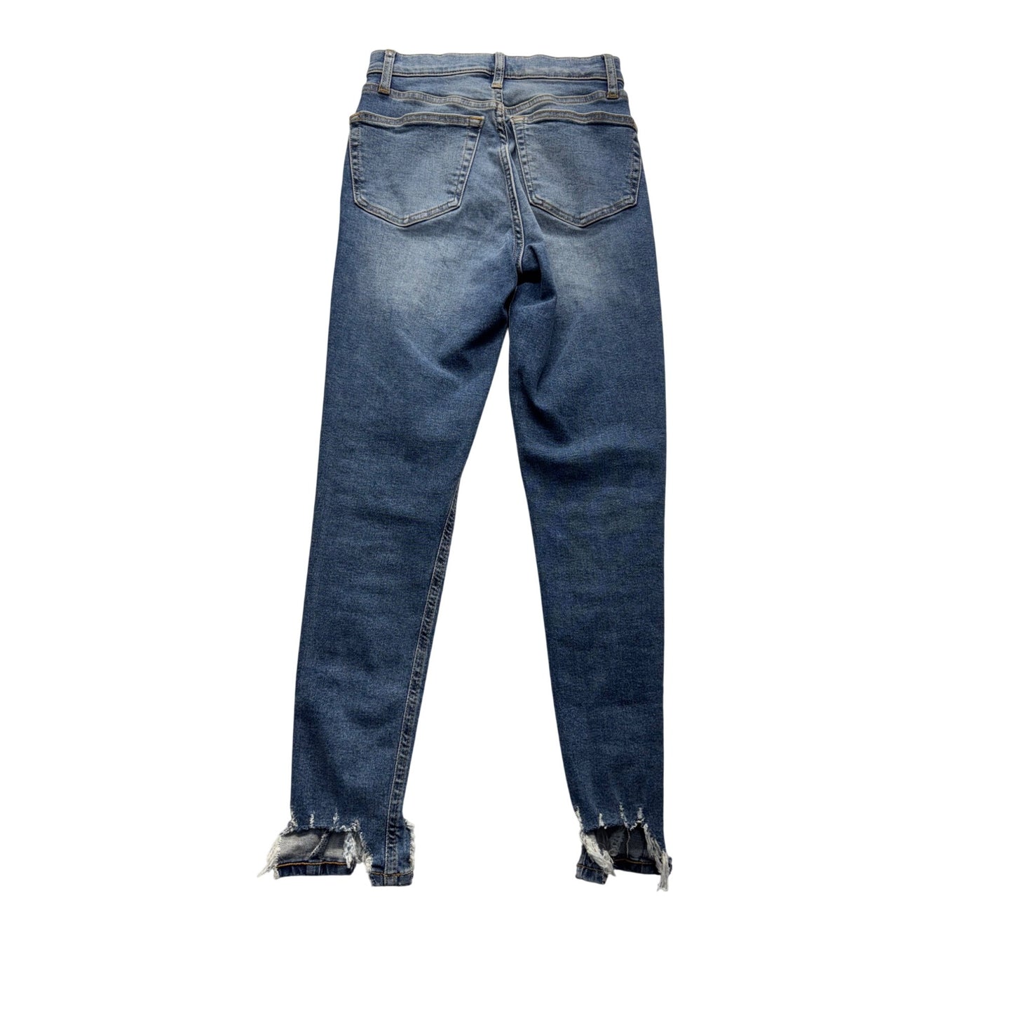 Topshop Jamie Distressed High-Rise Skinny Jeans W25 L30 Denim Blue #7942