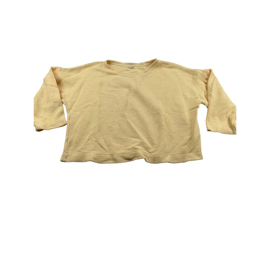 Womens Yellow Textured Knit Sweater XL #6436