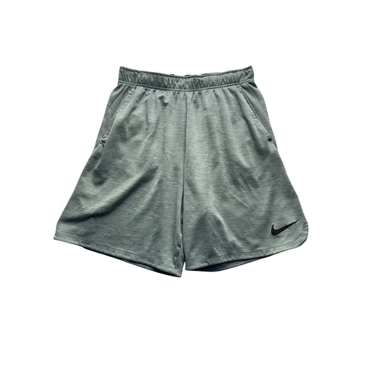 Nike Mens Dri-Fit Athletic Shorts M Light Gray Polyester Activewear #9528