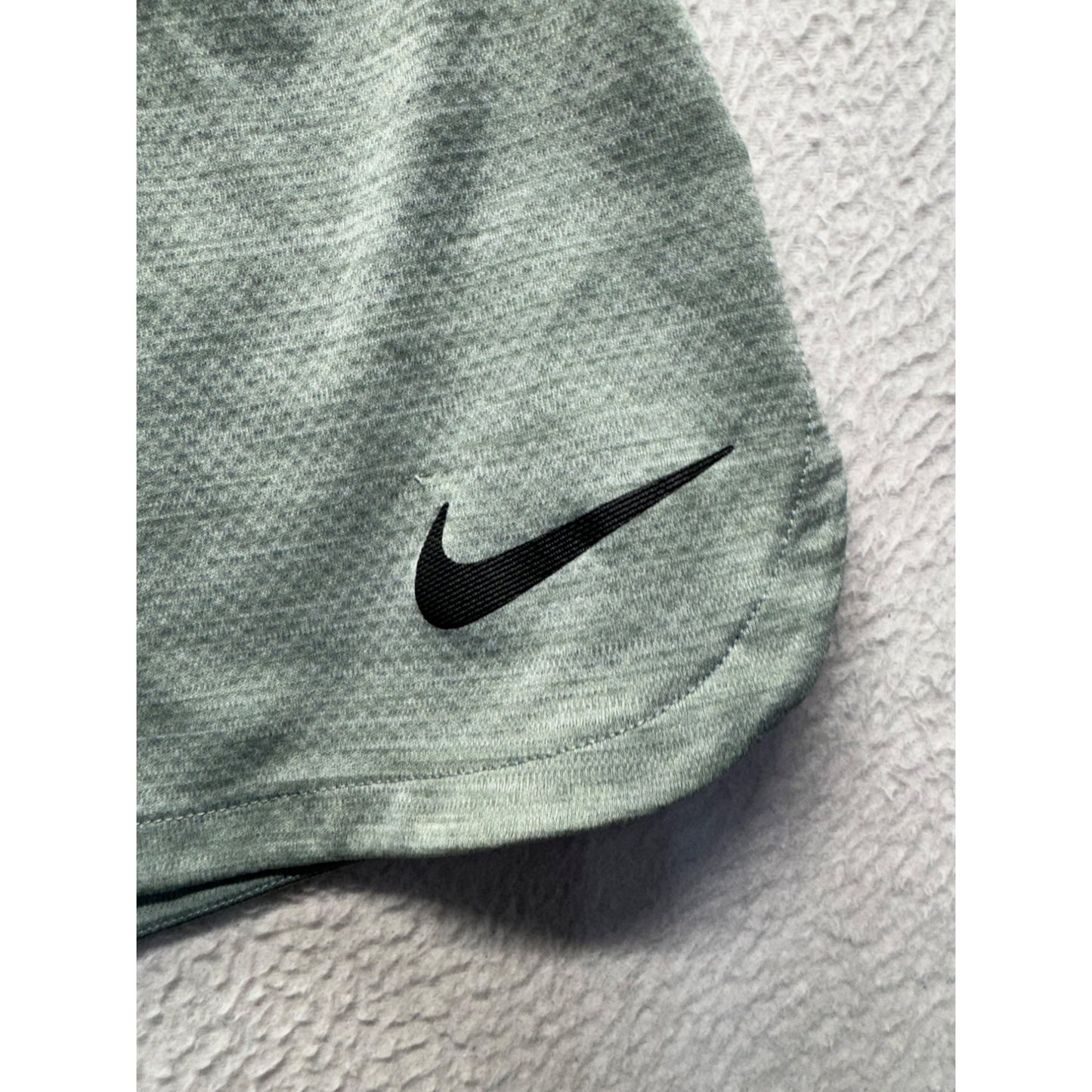 Nike Mens Dri-Fit Athletic Shorts M Light Gray Polyester Activewear #9528