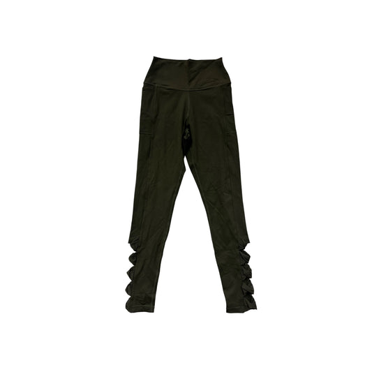 Senita Athletics Womens XS Olive Ruffle Leggings #8313